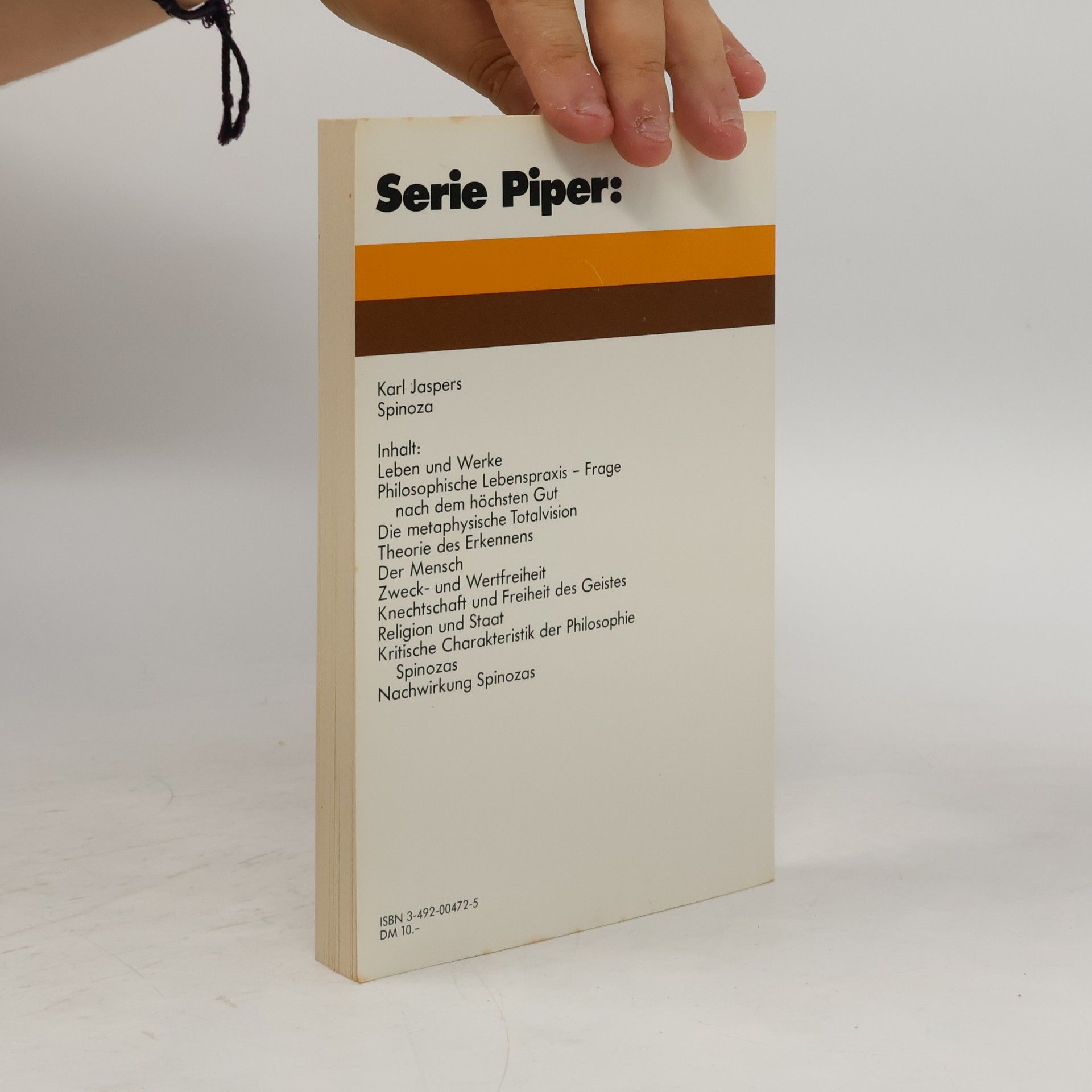 Karl Jaspers Serie Piper - 172: Spinoza