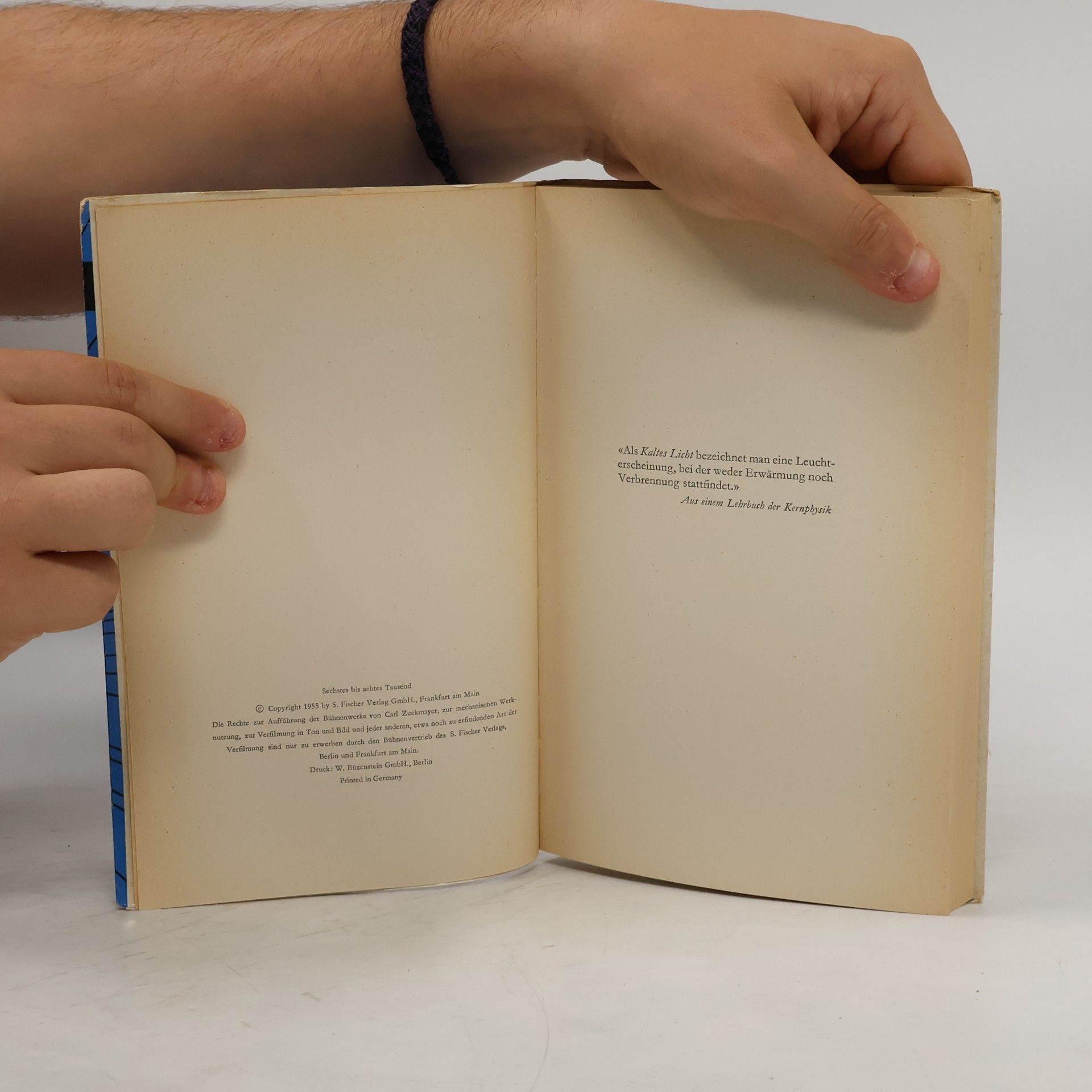 Carl Zuckmayer Das kalte Licht