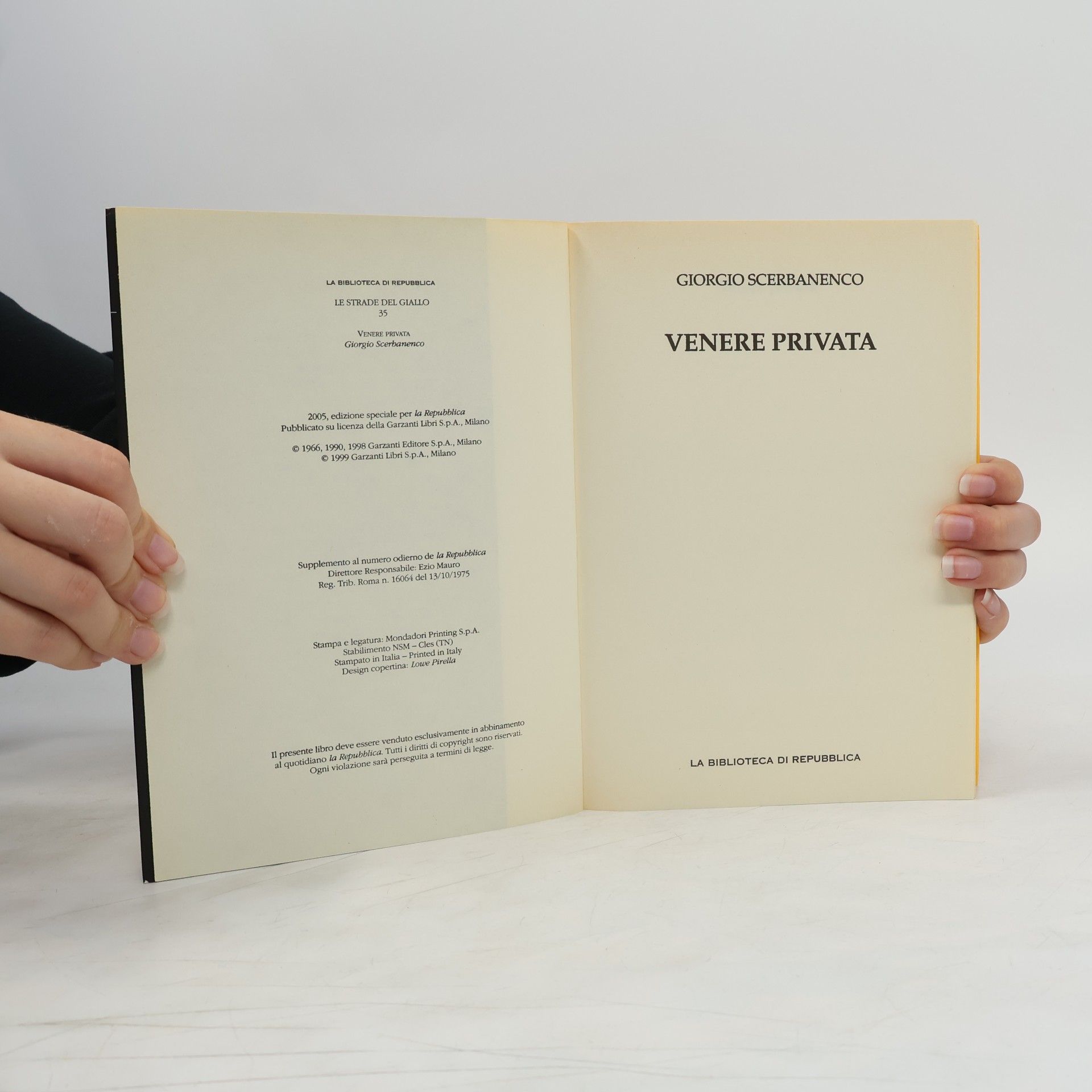 Giorgio Scerbanenco Venere privata