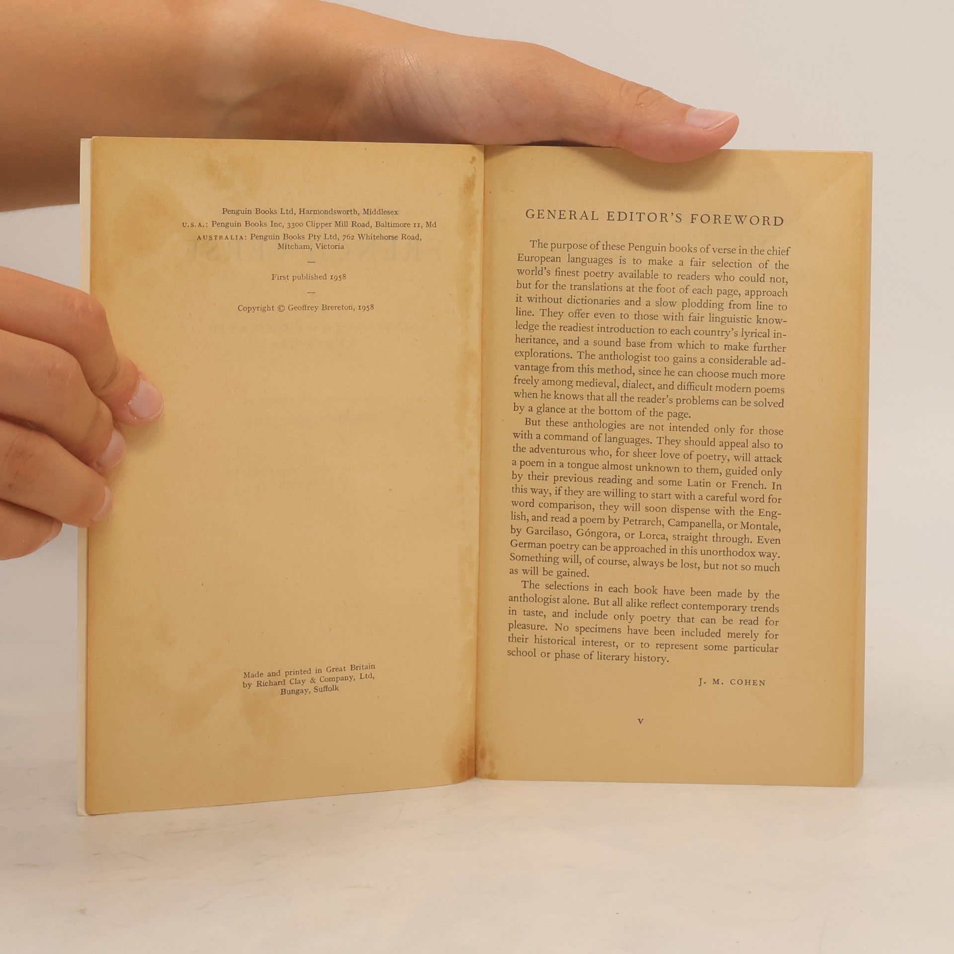 Geoffrey Brereton The Penguin Book of French Verse 2. Sixteenth to Eighteenth Centuries