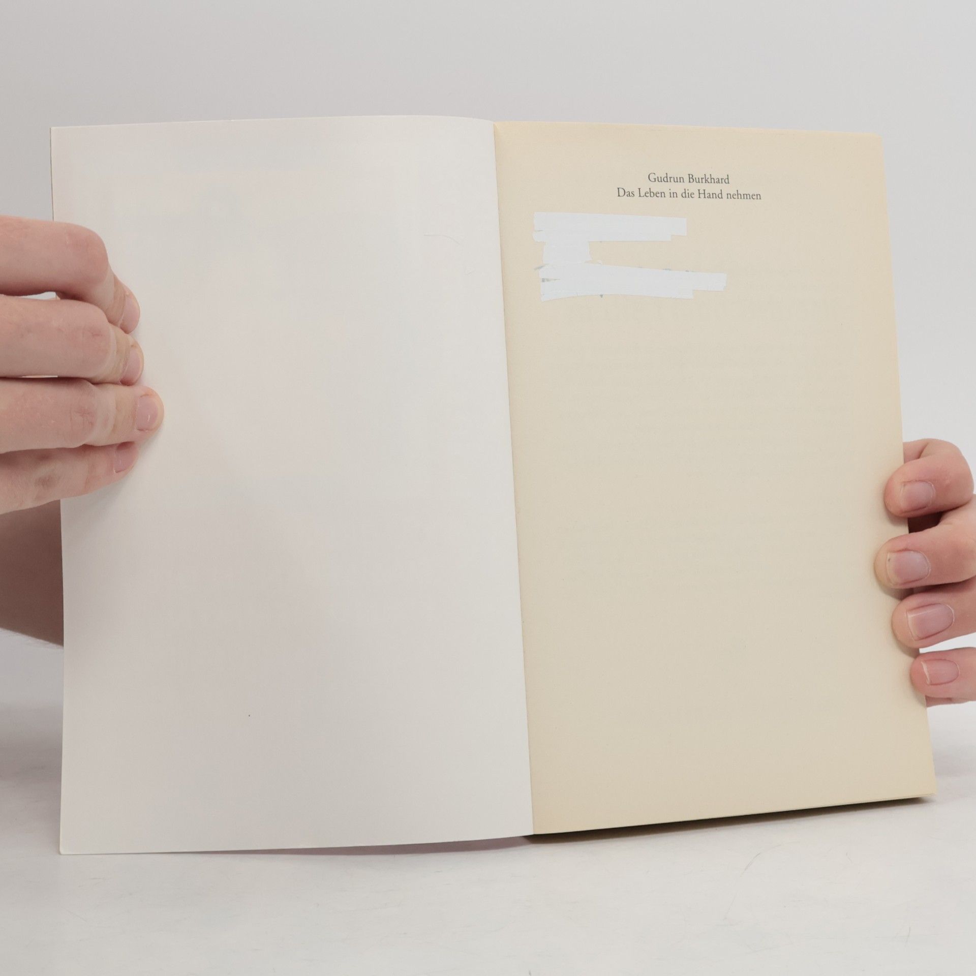 Gudrun Burkhard Das Leben in die Hand nehmen