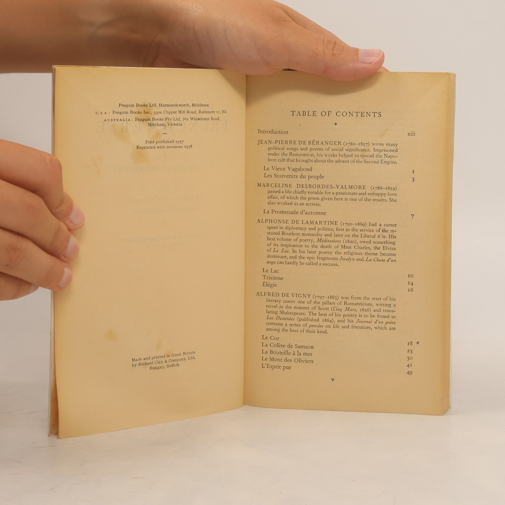 Anthony Hartley The Penguin Book of French Verse 3. The Nineteenth Century