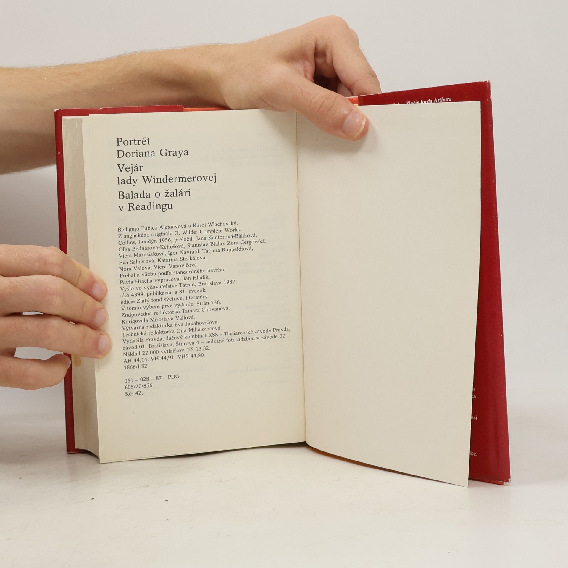 Oscar Wilde Portrét Doriana Graya. Vejár lady Windermerovej. Balada o žalári v Readingu