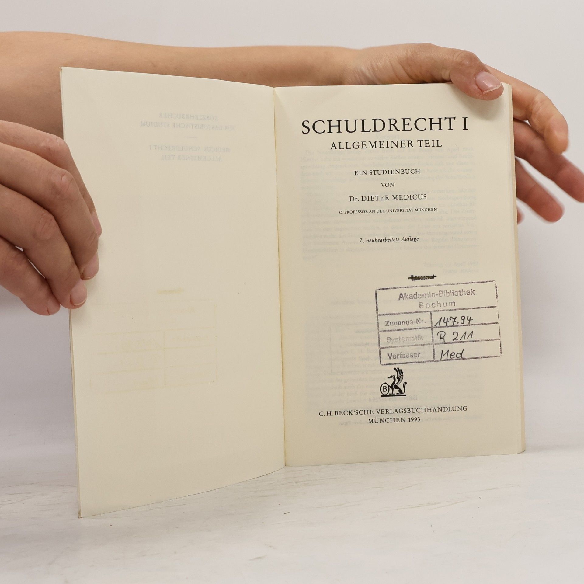 Dieter Medicus Juristische Kurz-Lehrbücher - 1: Schuldrecht