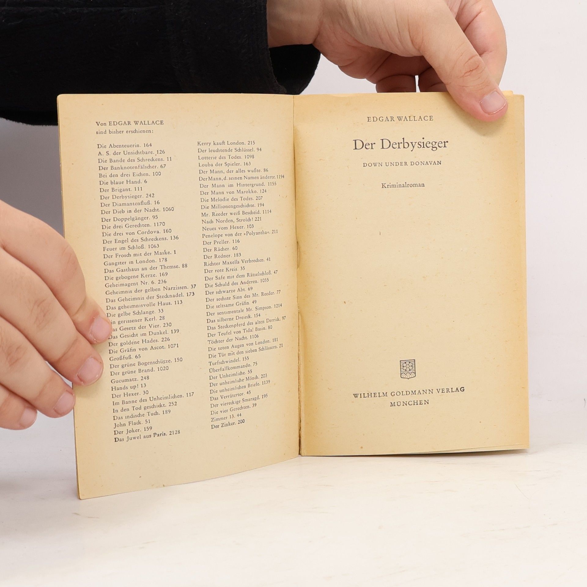 Edgar Wallace Der Derbysieger