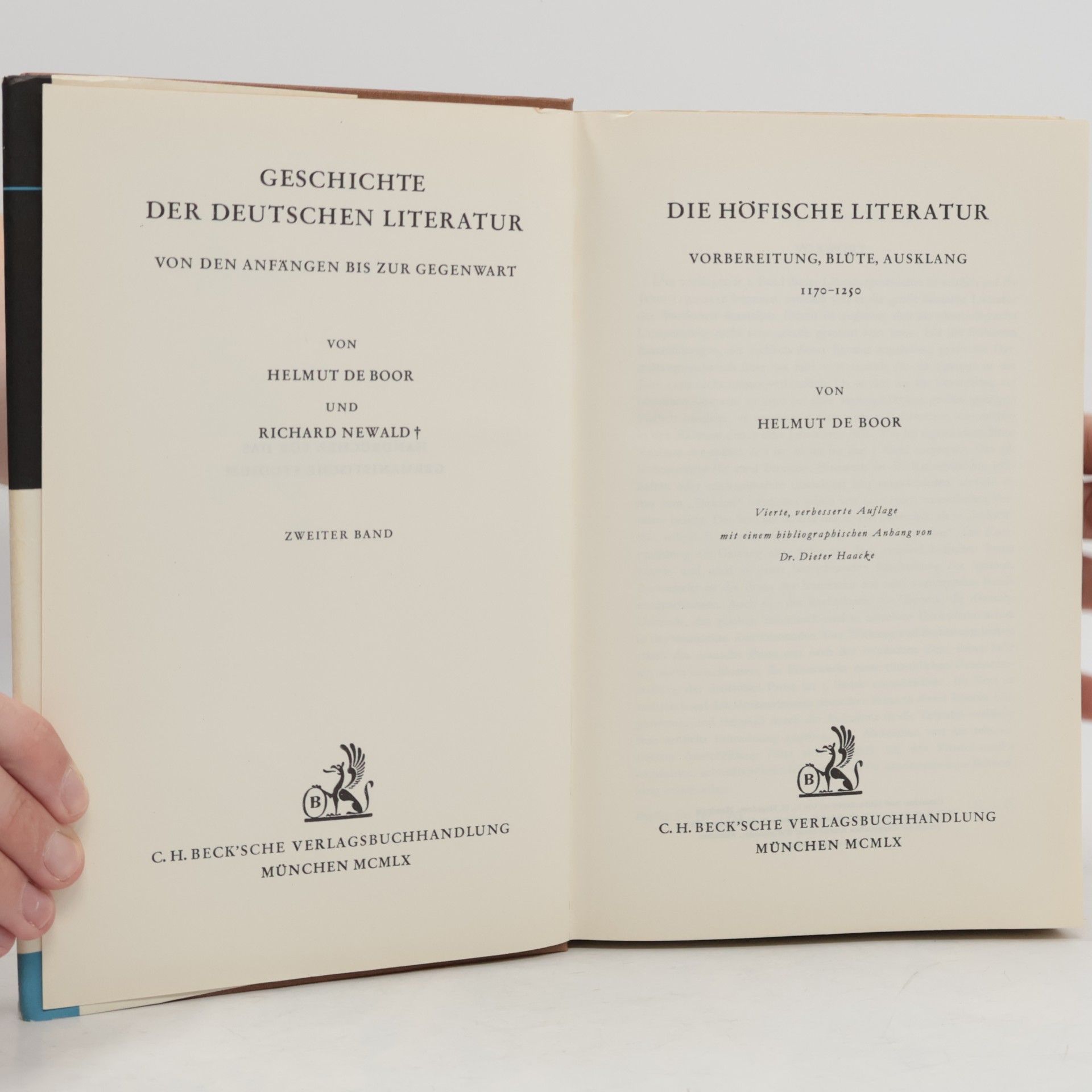 Helmut de Boor Geschichte der deutschen Literatur 2