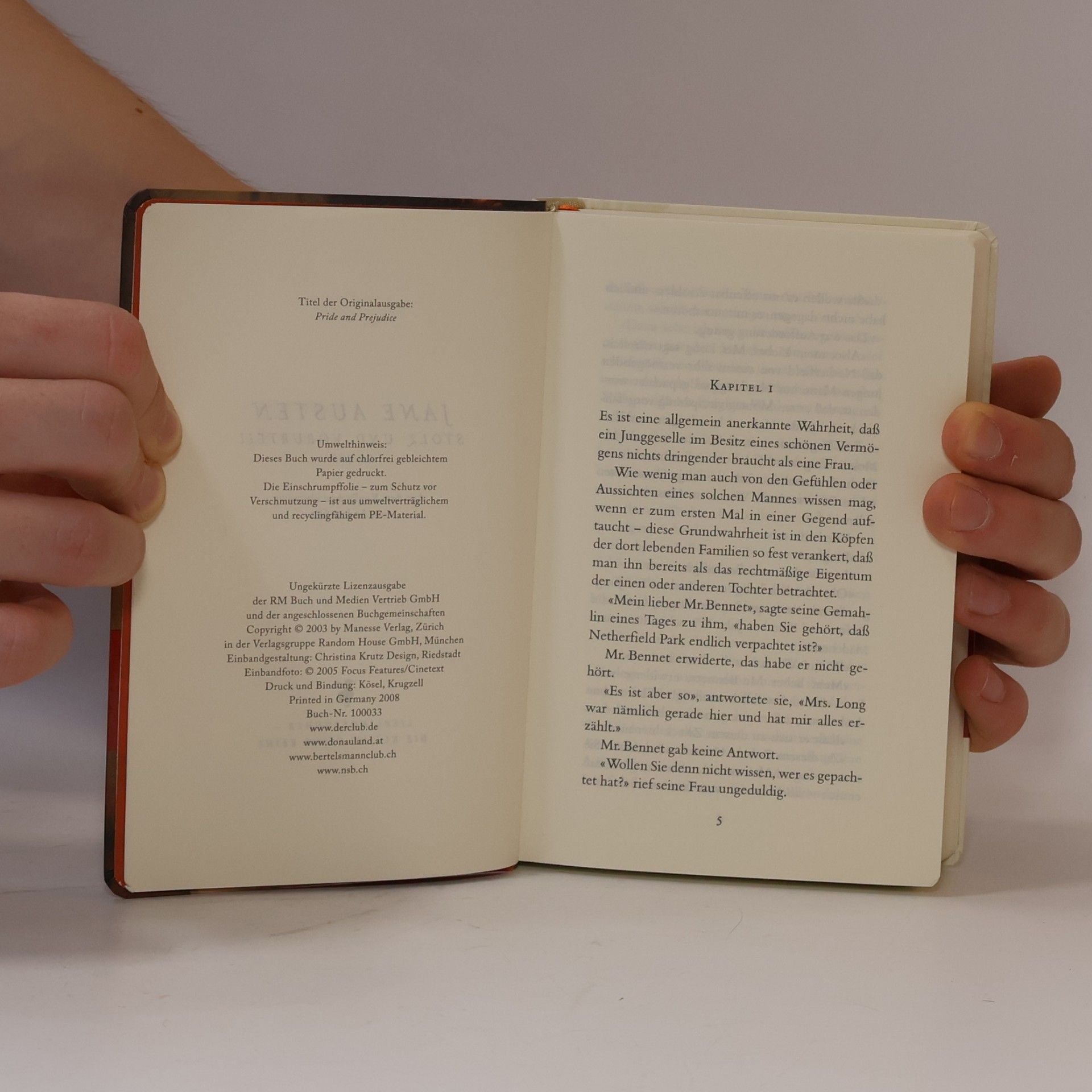 Jane Austen Stolz und Vorurteil