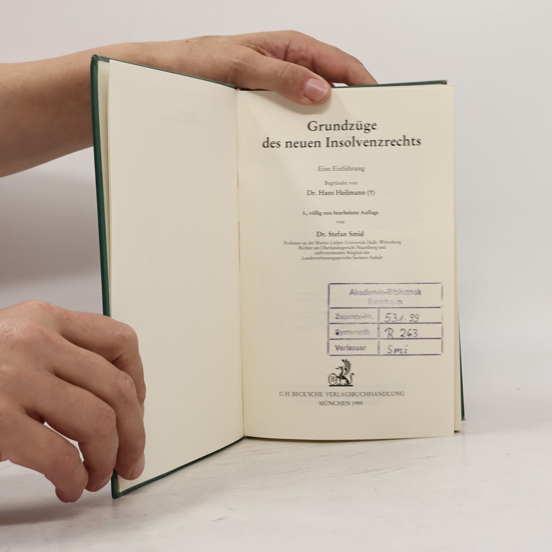 Hans Heilmann Grundzüge des neuen Insolvenzrechts