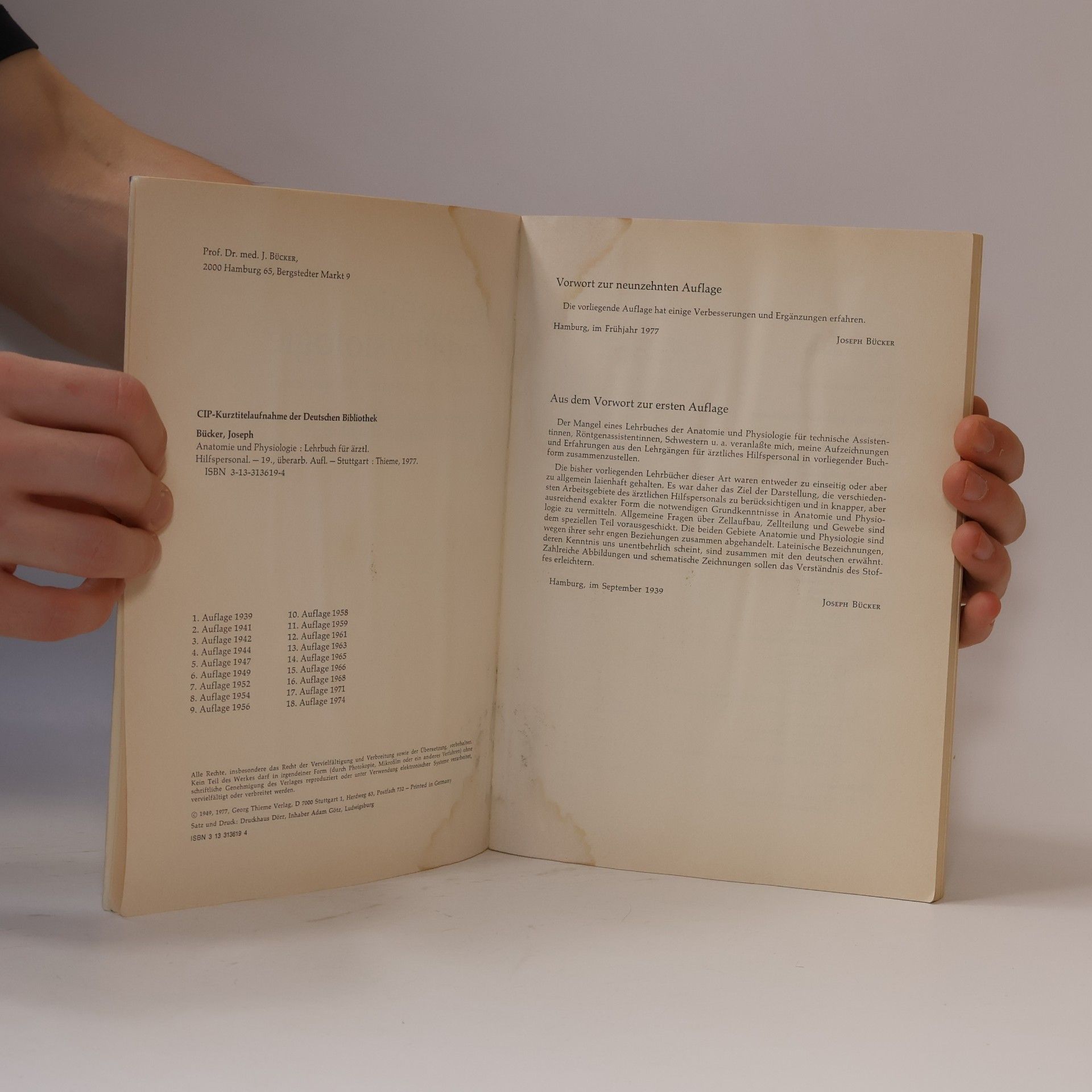 Joseph Bücker Anatomie und Physiologie