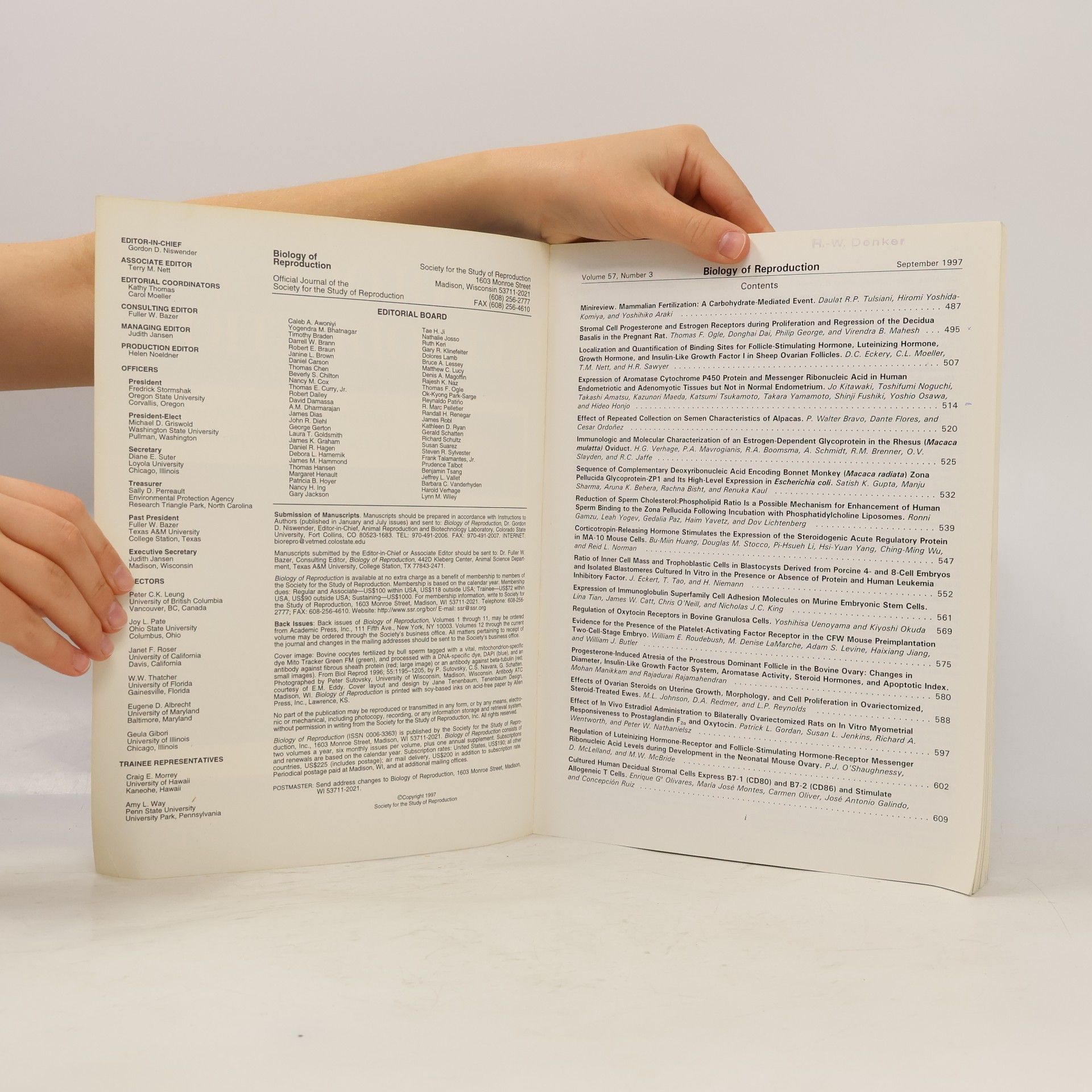Collectif d'auteurs Biology of Reproduction