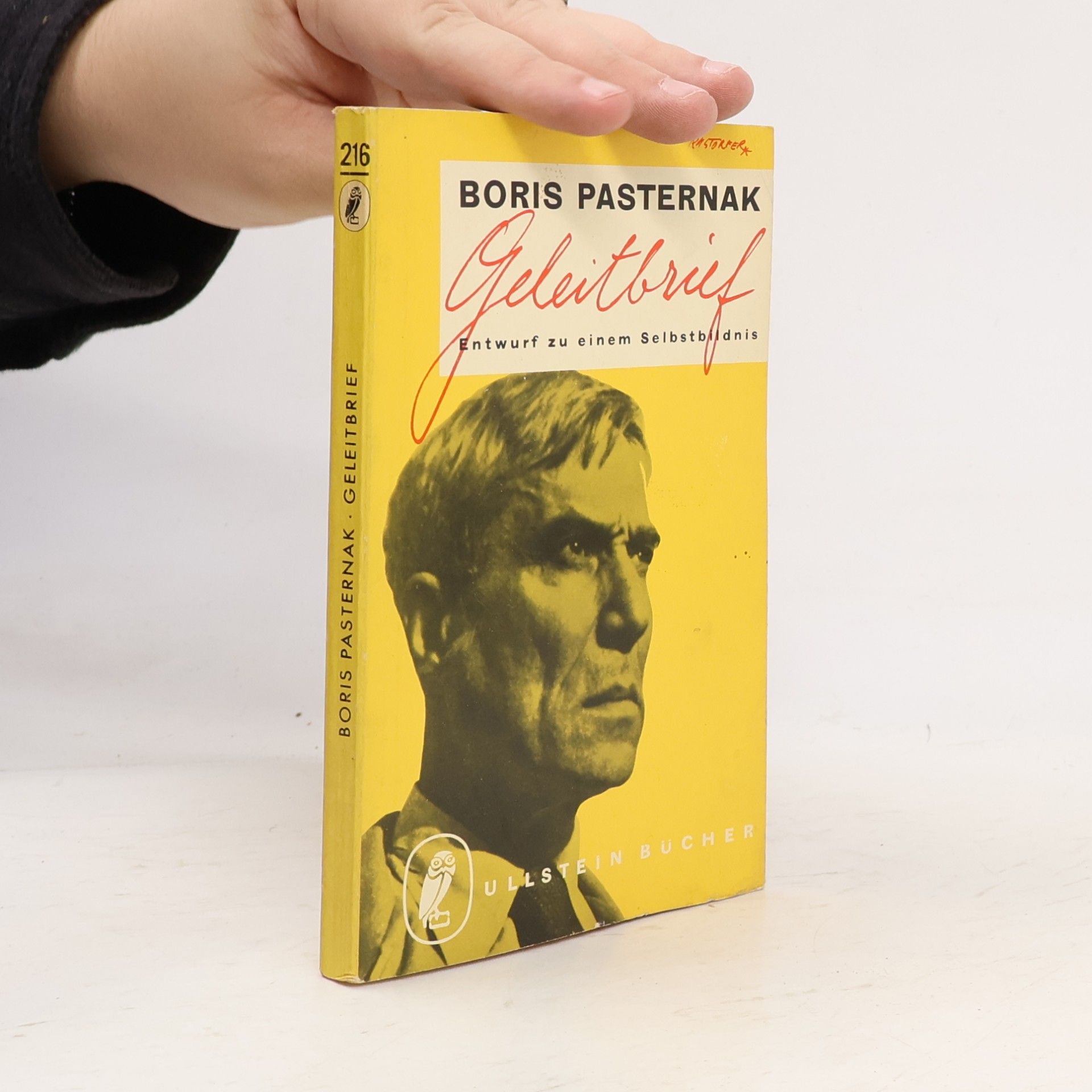 Pasternak Boris Geleitbrief : Entwurf zu einem Selbstbildnis