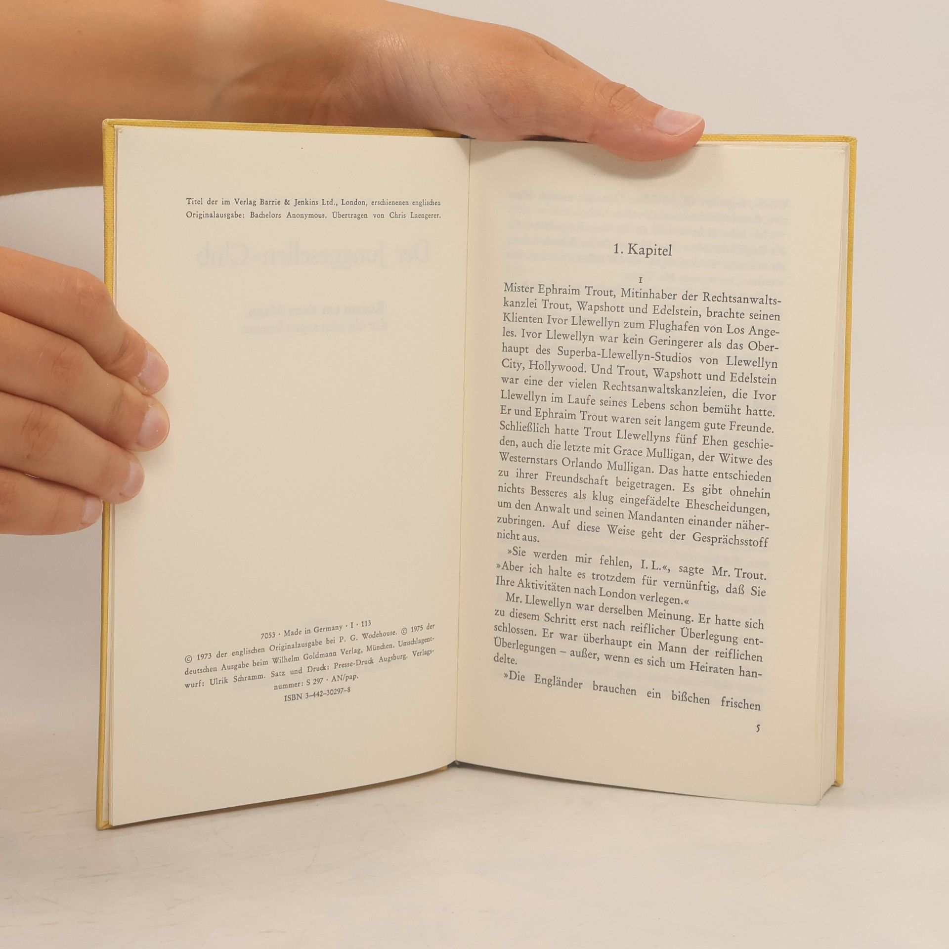 P. G. Wodehouse Der Junggesellen-Club