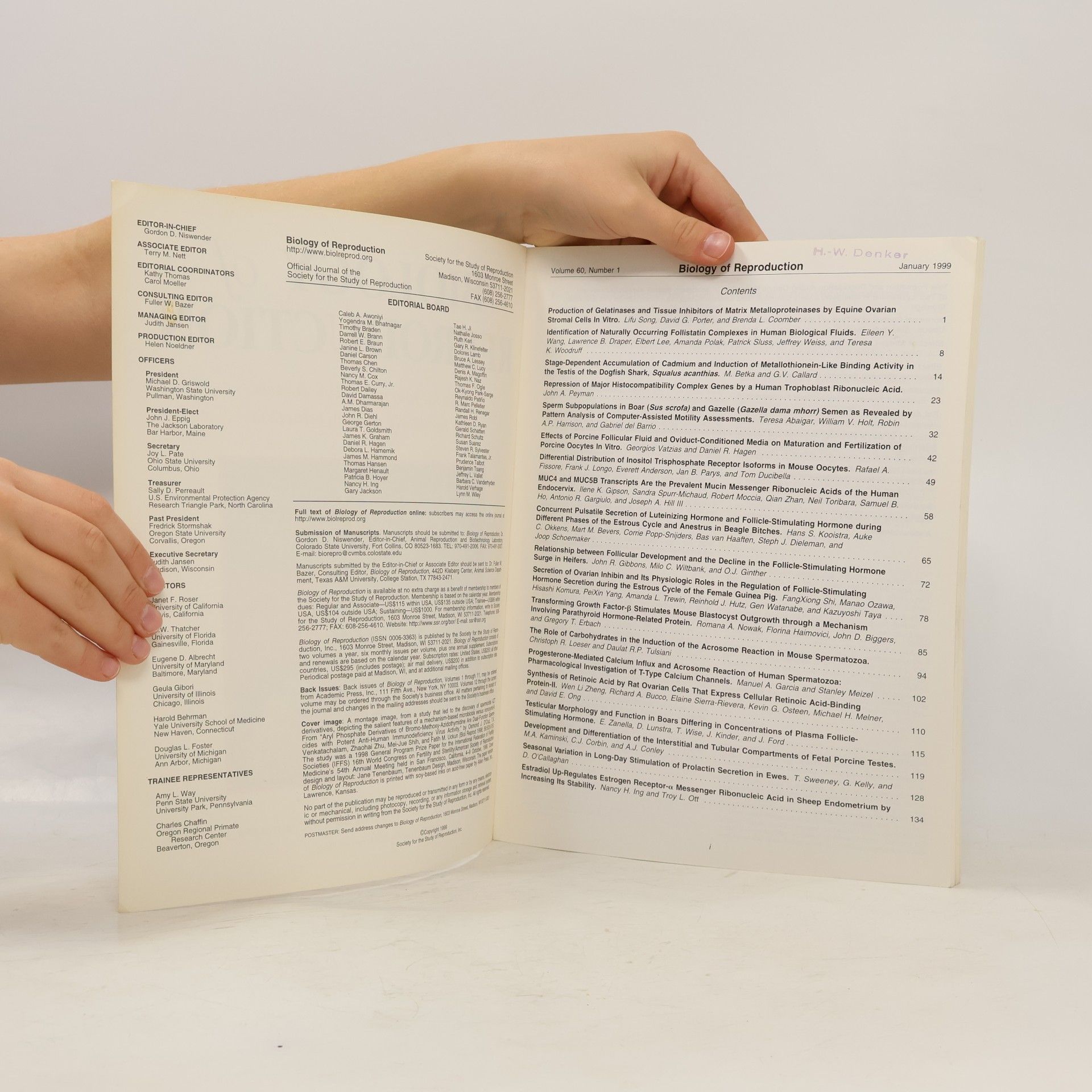 Collectif d'auteurs Biology of Reproduction. Volume 60. Number 1