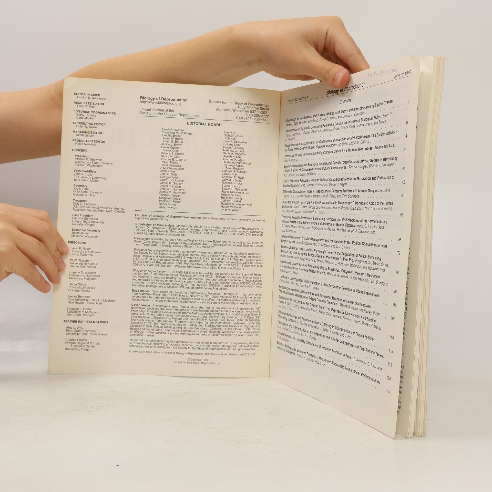 Collectif d'auteurs Biology of Reproduction. Volume 60. Number 1