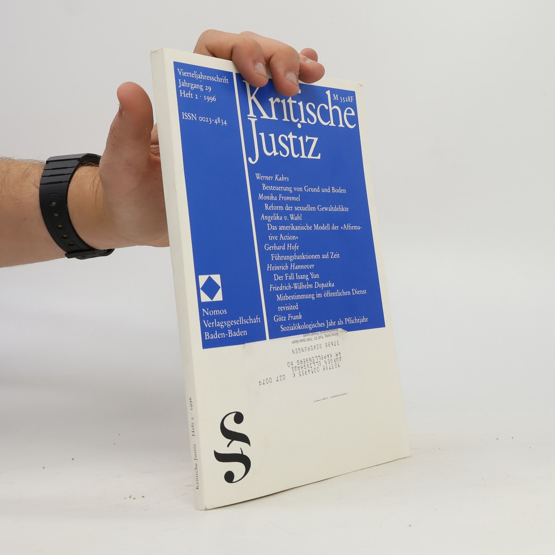 Kolektiv autorů Kritische Justiz 29. 2/1996