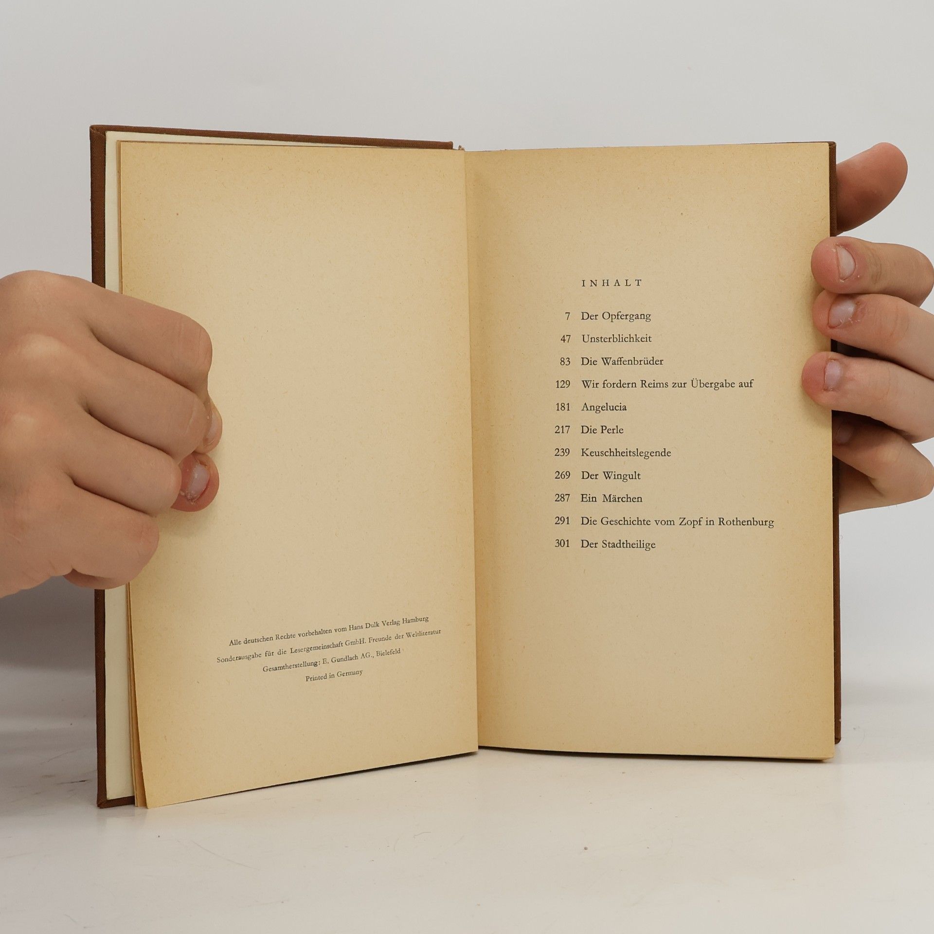 Rudolf G. Binding Tod und Liebe sind Gross