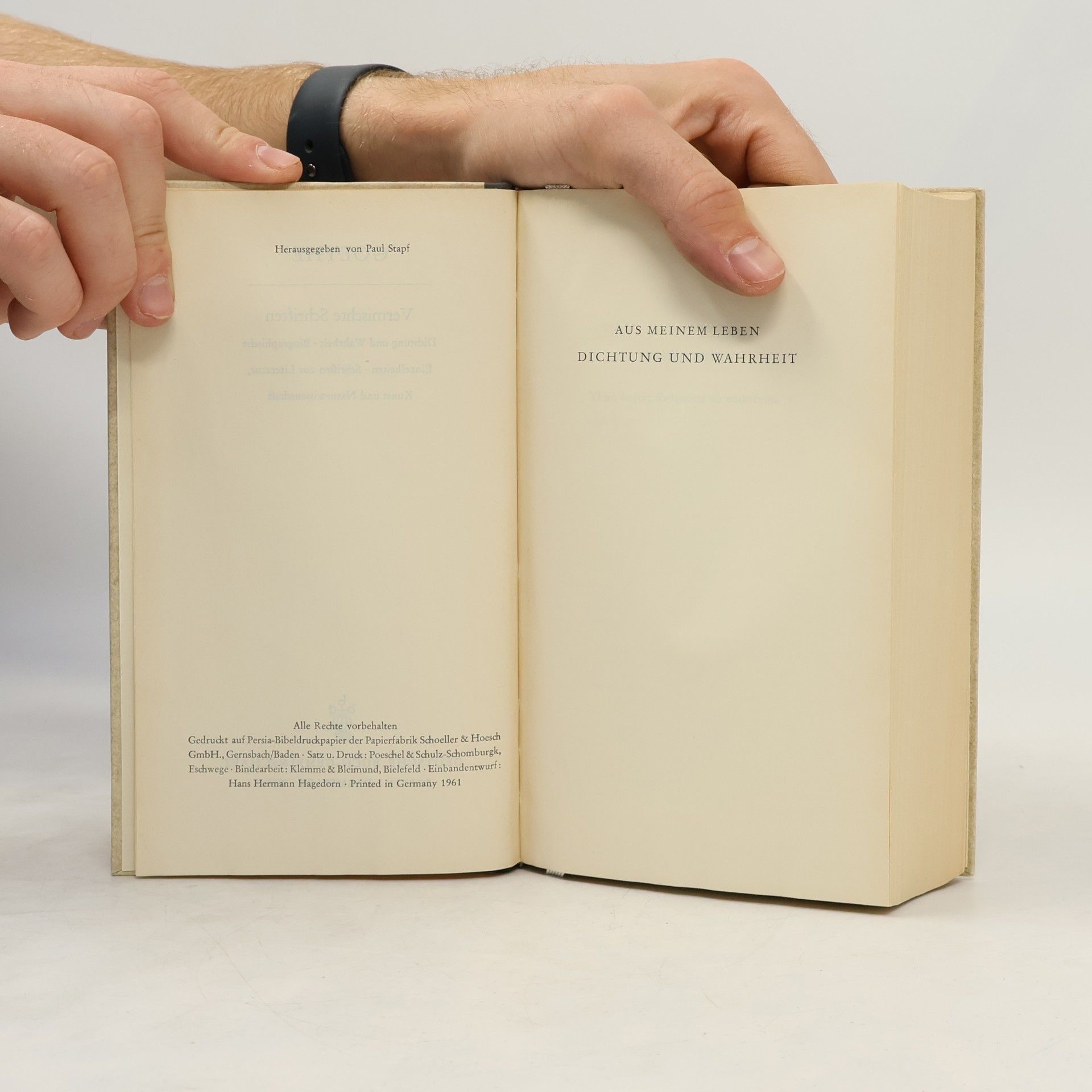 Johann Wolfgang von Goethe Goethe. Dichtung und Wahrheit Schriften IV.