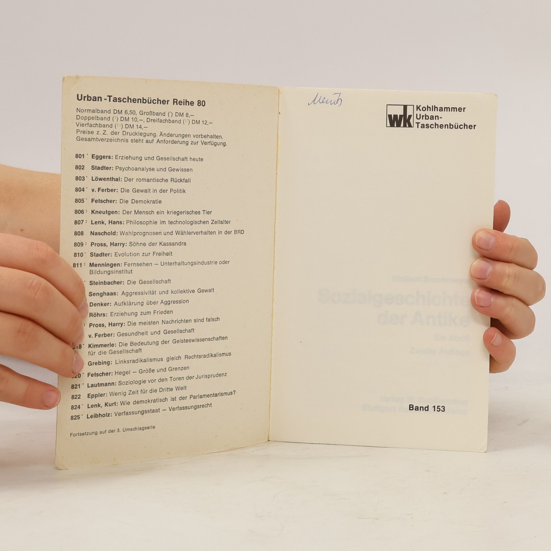 Norbert Brockmeyer Sozialgeschichte der Antike