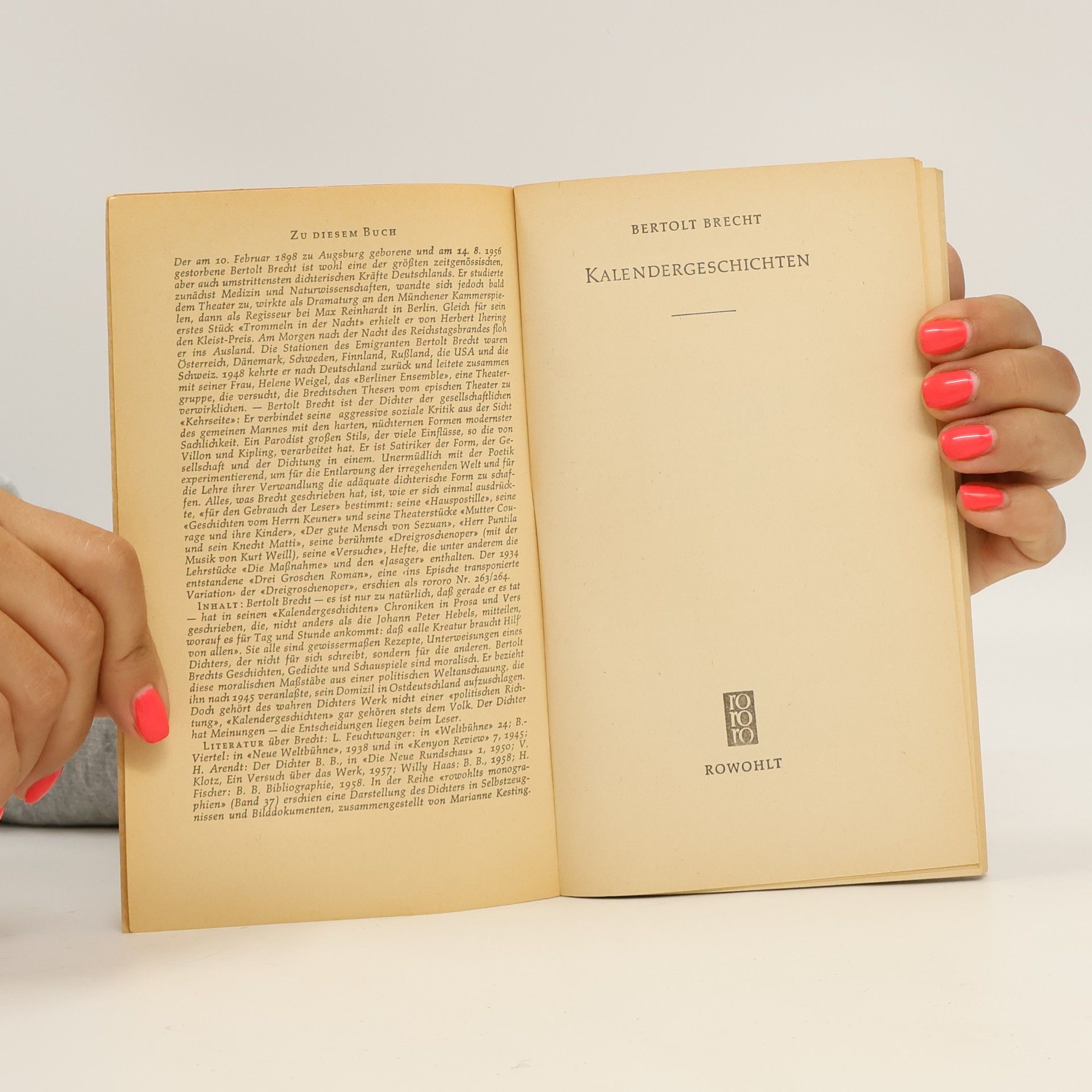 Bertolt Brecht Kalendergeschichten