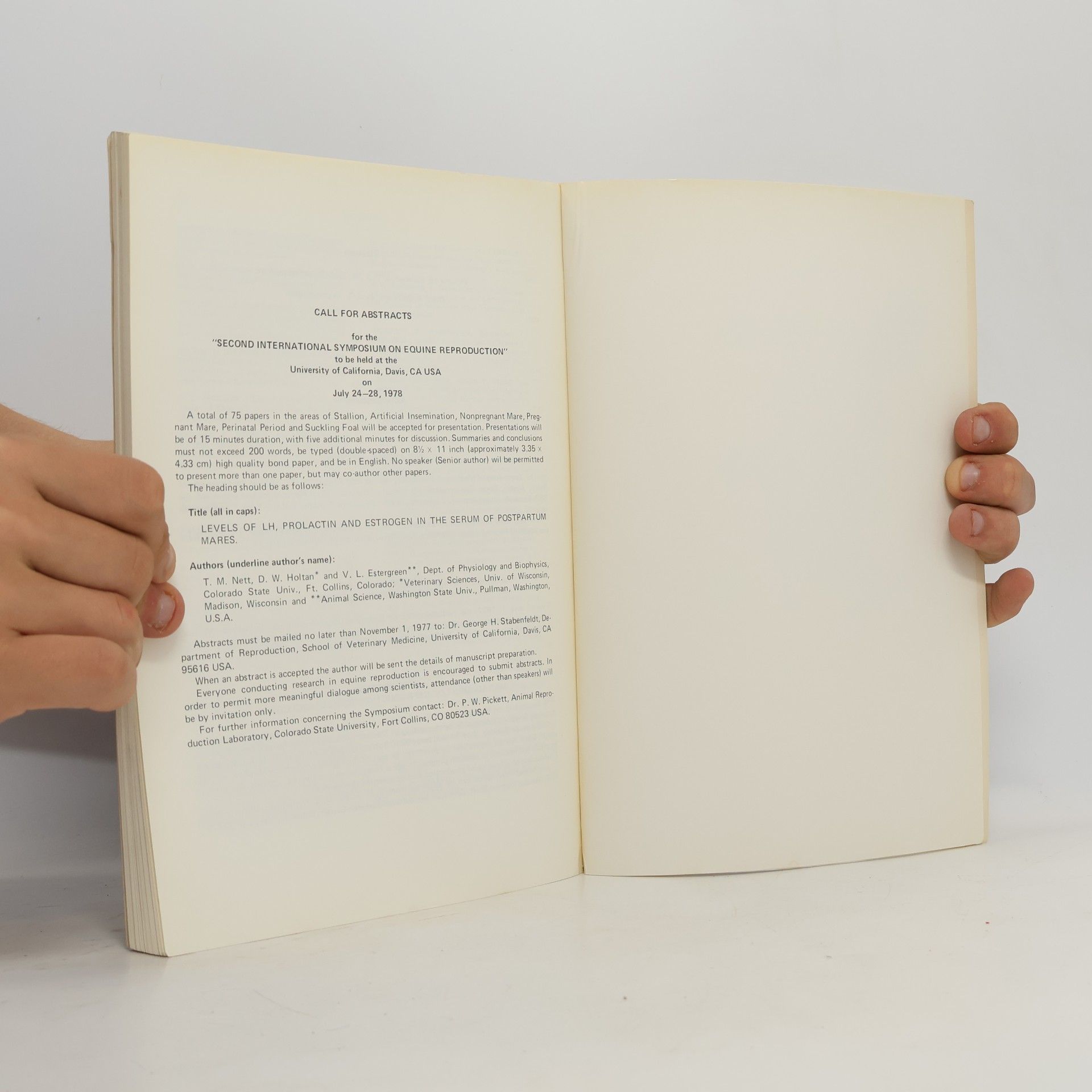 Various authors Biology of Reproduction. Volume 16, N. 5/1977