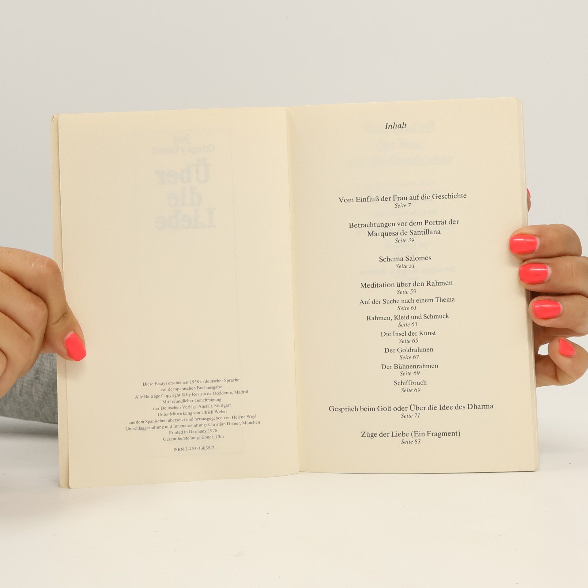 José Ortega y Gasset Über die Liebe