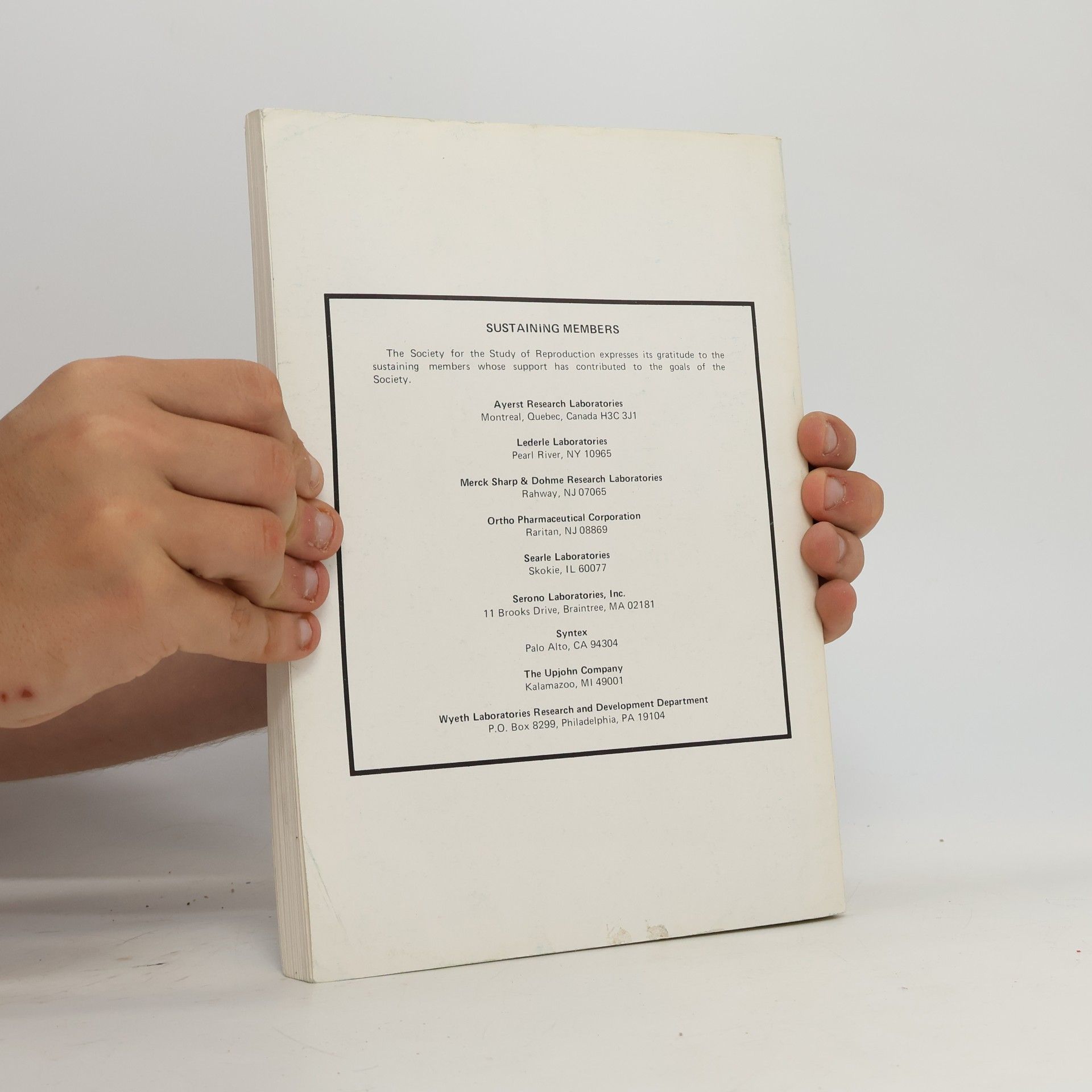 Various authors Biology of Reproduction 8/1983. Vol. 29, No. 1