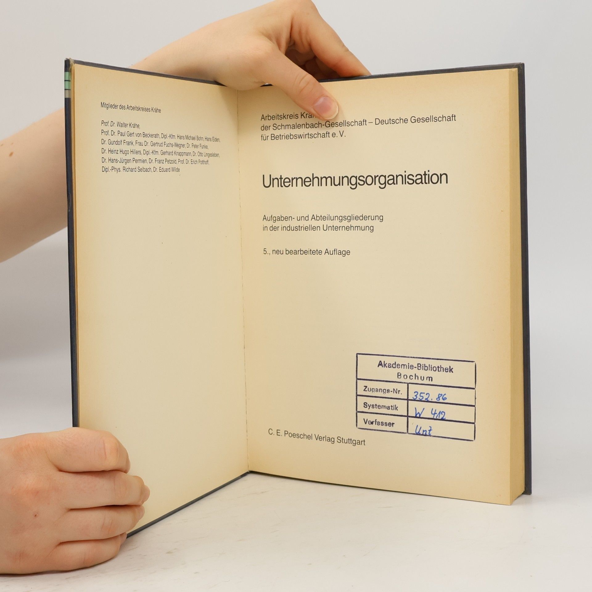 Arbeitskreis Krähe der SG-DGFB e.V. Unternehmungsorganisation - 5. Auflage