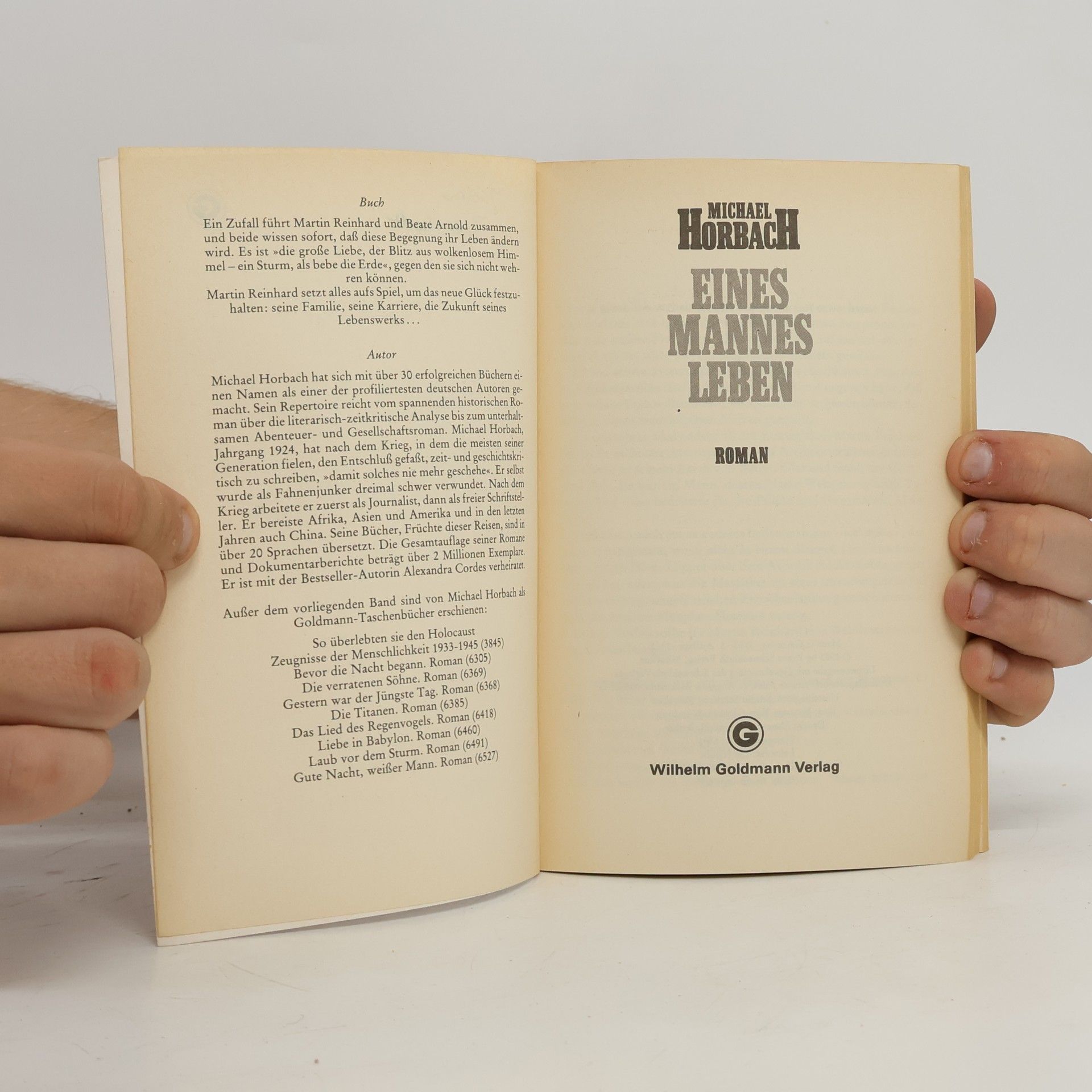 Michael Horbach Eines Mannes Leben