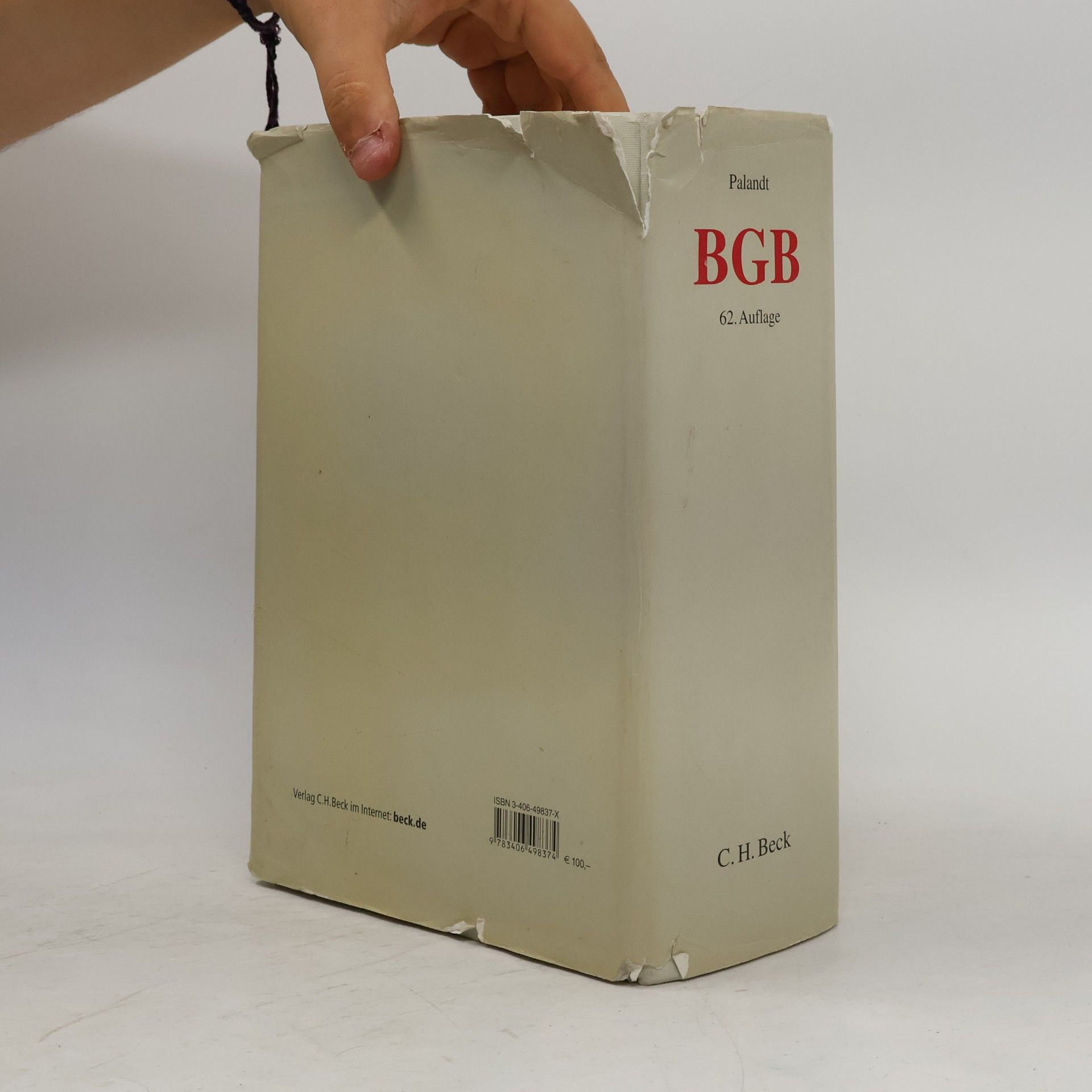 Otto Palandt Bürgerliches Gesetzbuch 62
