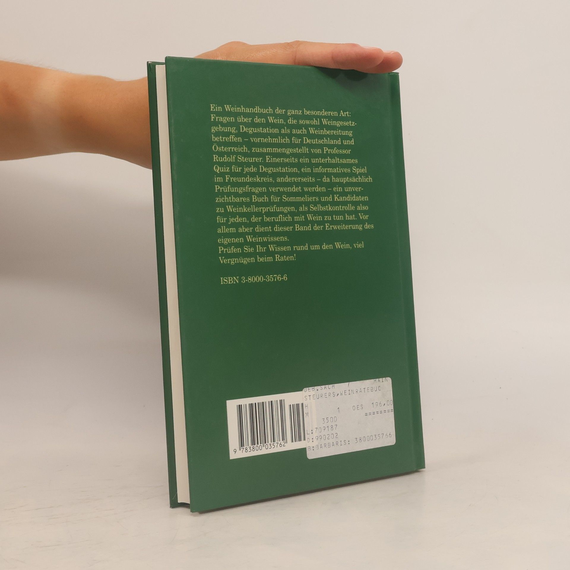 Rudolf Steurer Steurers Weinratebuch