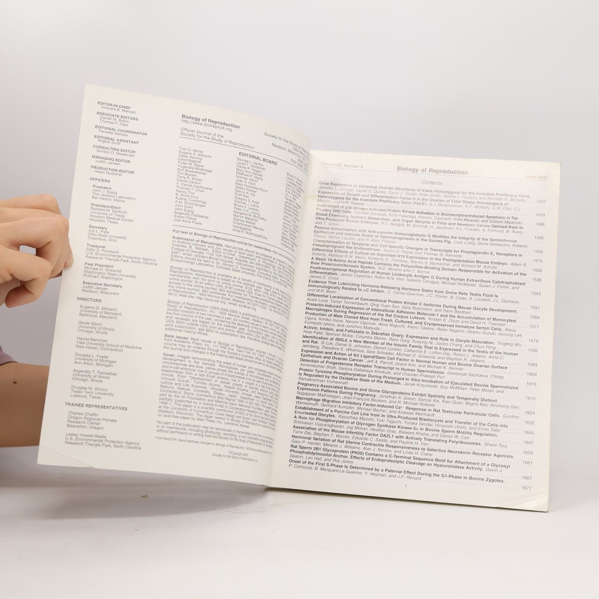 Autores varios Biology of Reproduction 6/2000