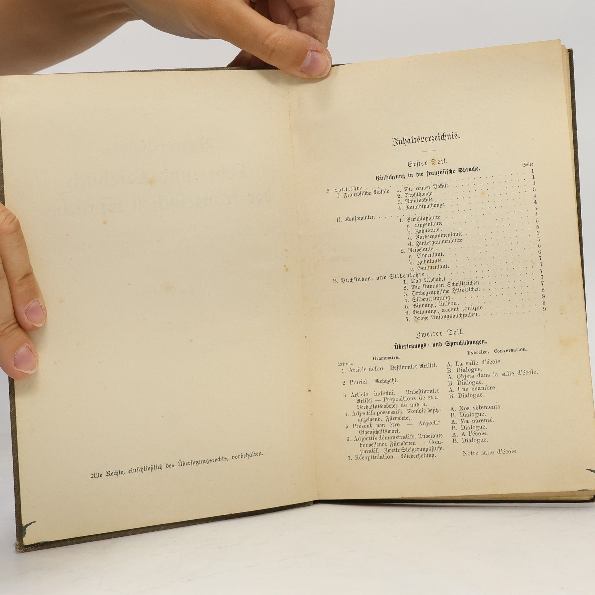 Otto Boerner Lehr- und Lesebuch der französischen Sprache I