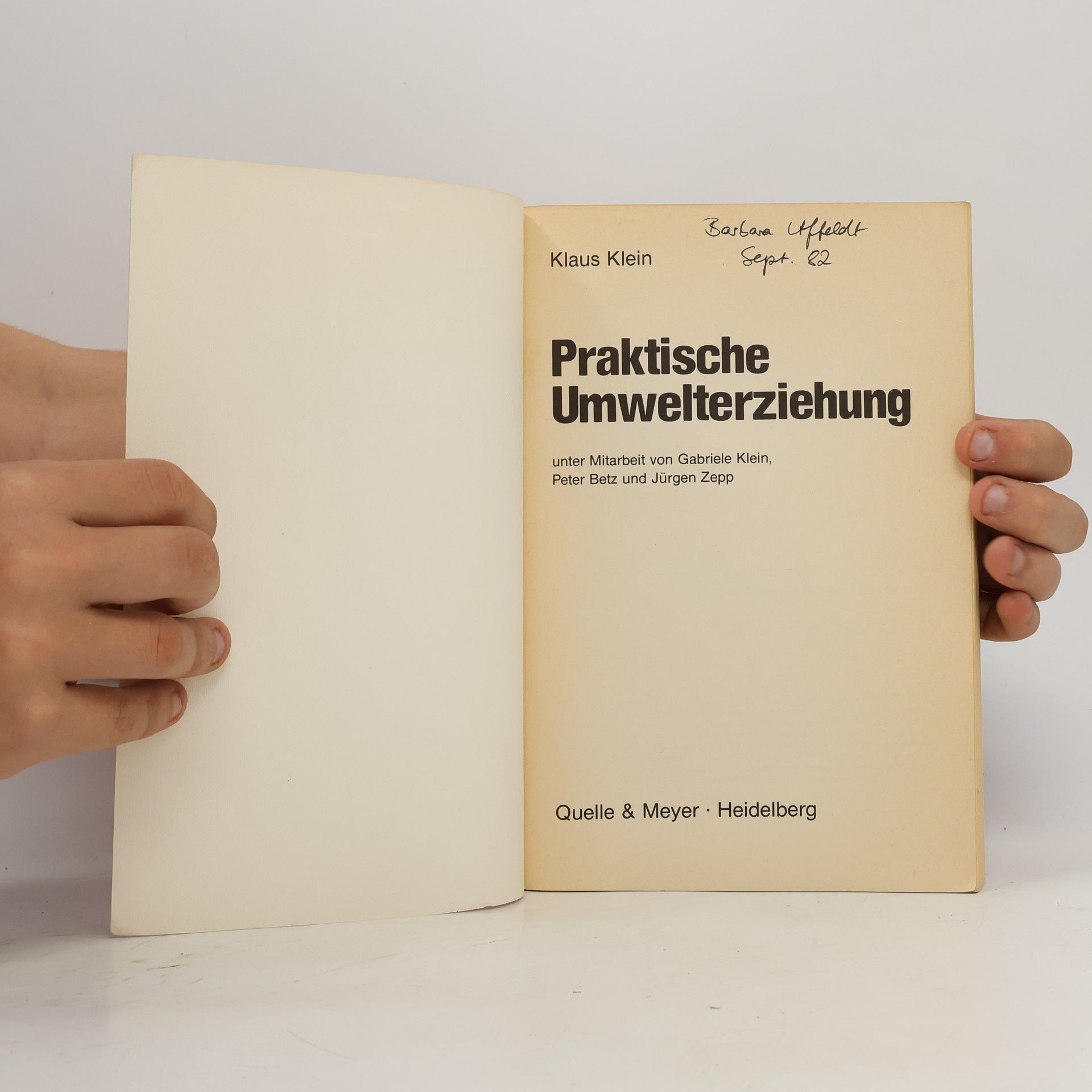 Klaus Klein Praktische Umwelterziehung