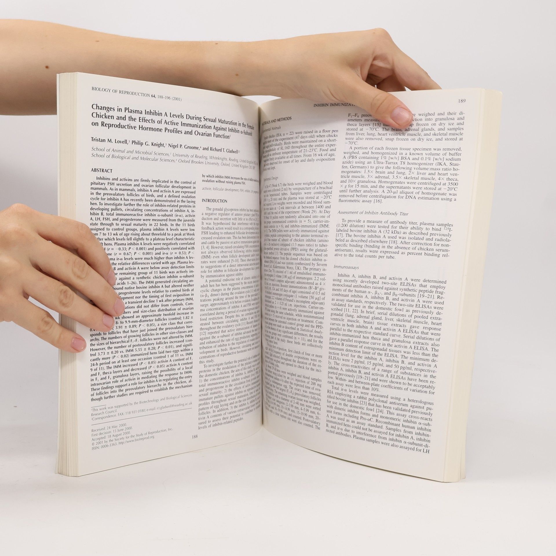 Collectif d'auteurs Biology of Reproduction