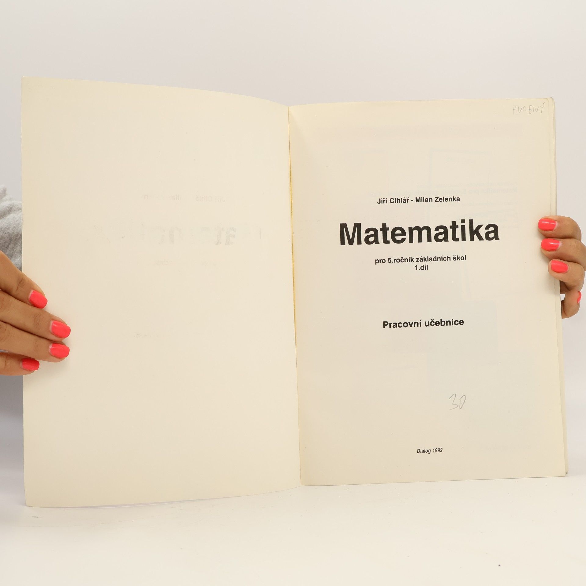 Jiří Cihlář Matematika pro 5. ročník základních škol. 1. díl