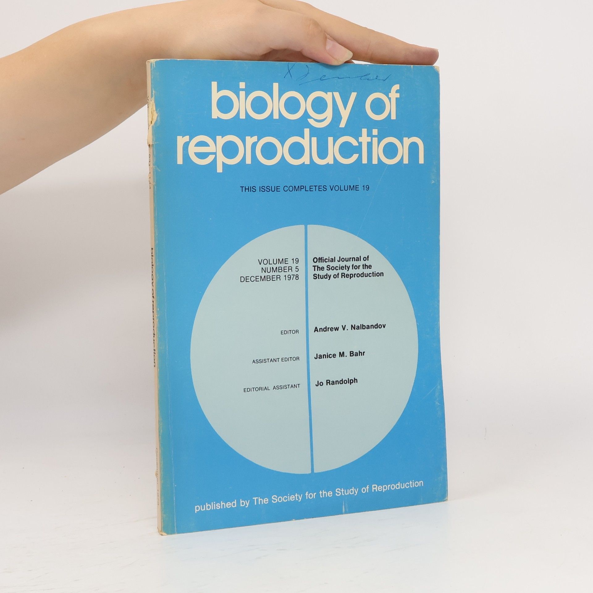 Autores varios Biology of Reproduction 12/1978. Volume 19. Number 5