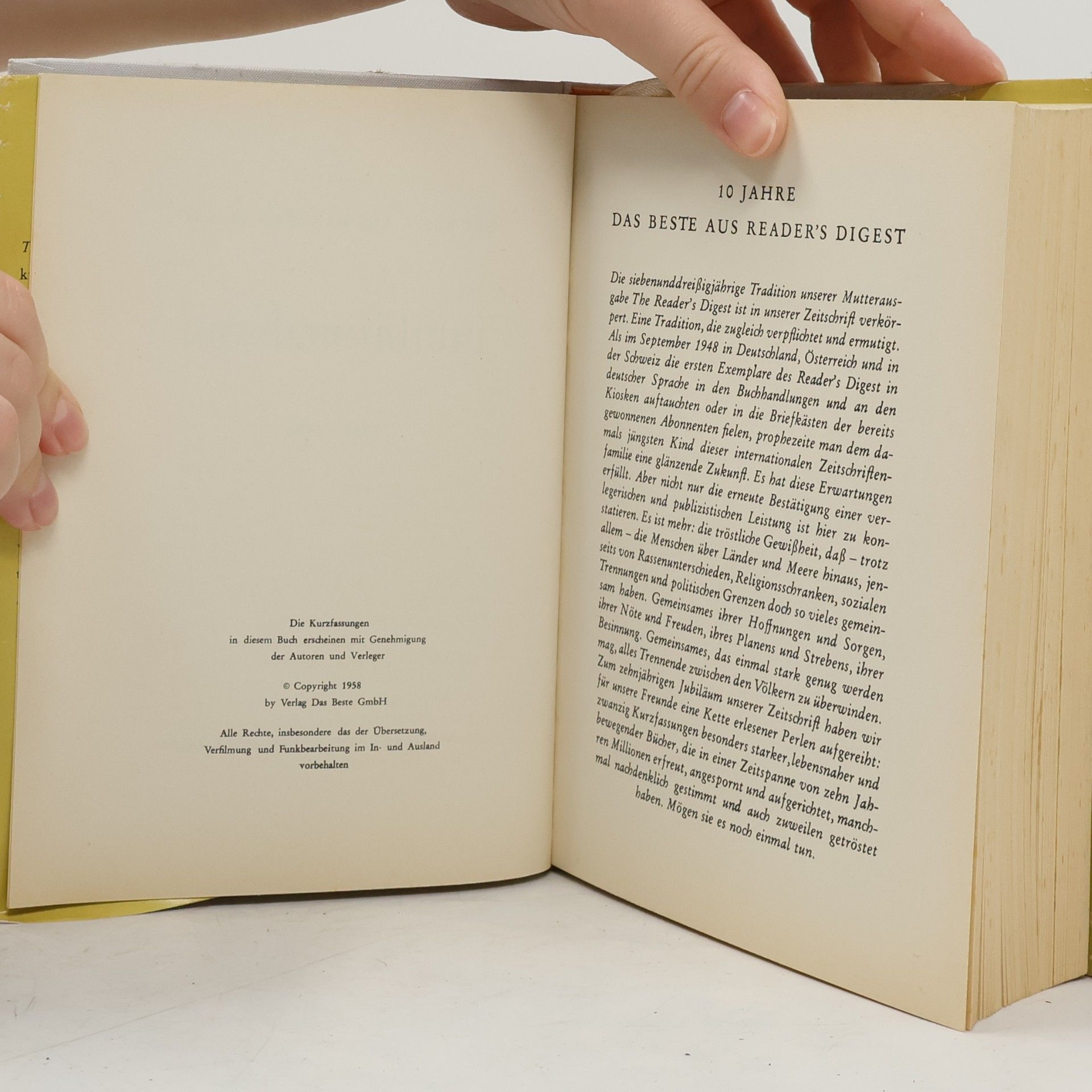 AA.VV. 20 Buchauszüge. Das Beste aus Reader's Digest. Jubiläumsband 1948-1958