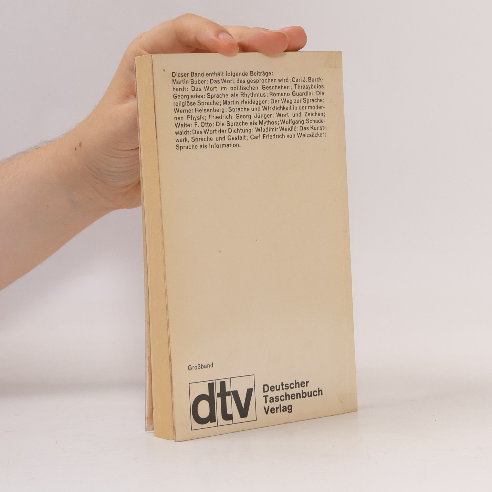 Martin Buber Sprache und Wirklichkeit Essays