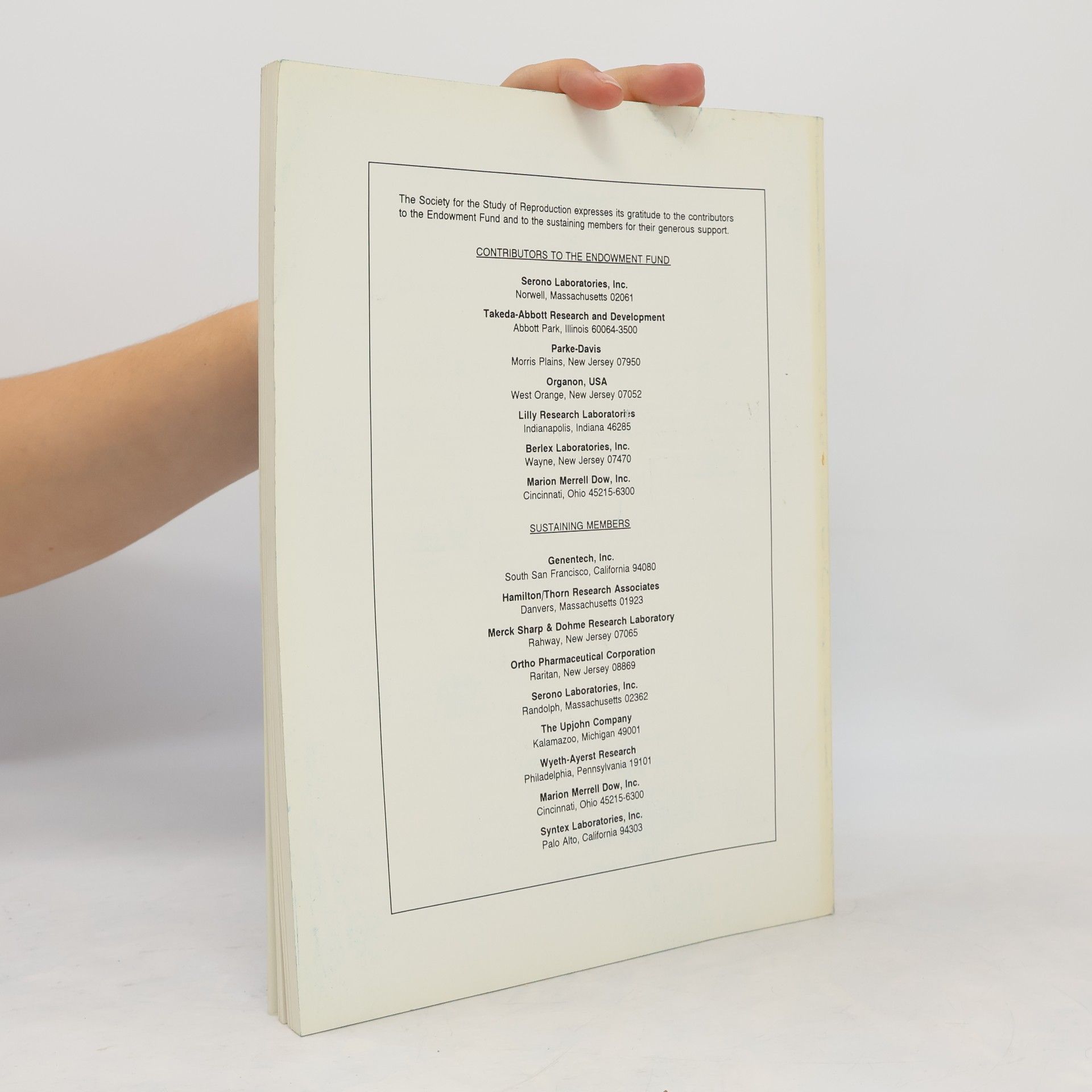 Various authors Biology of Reproduction