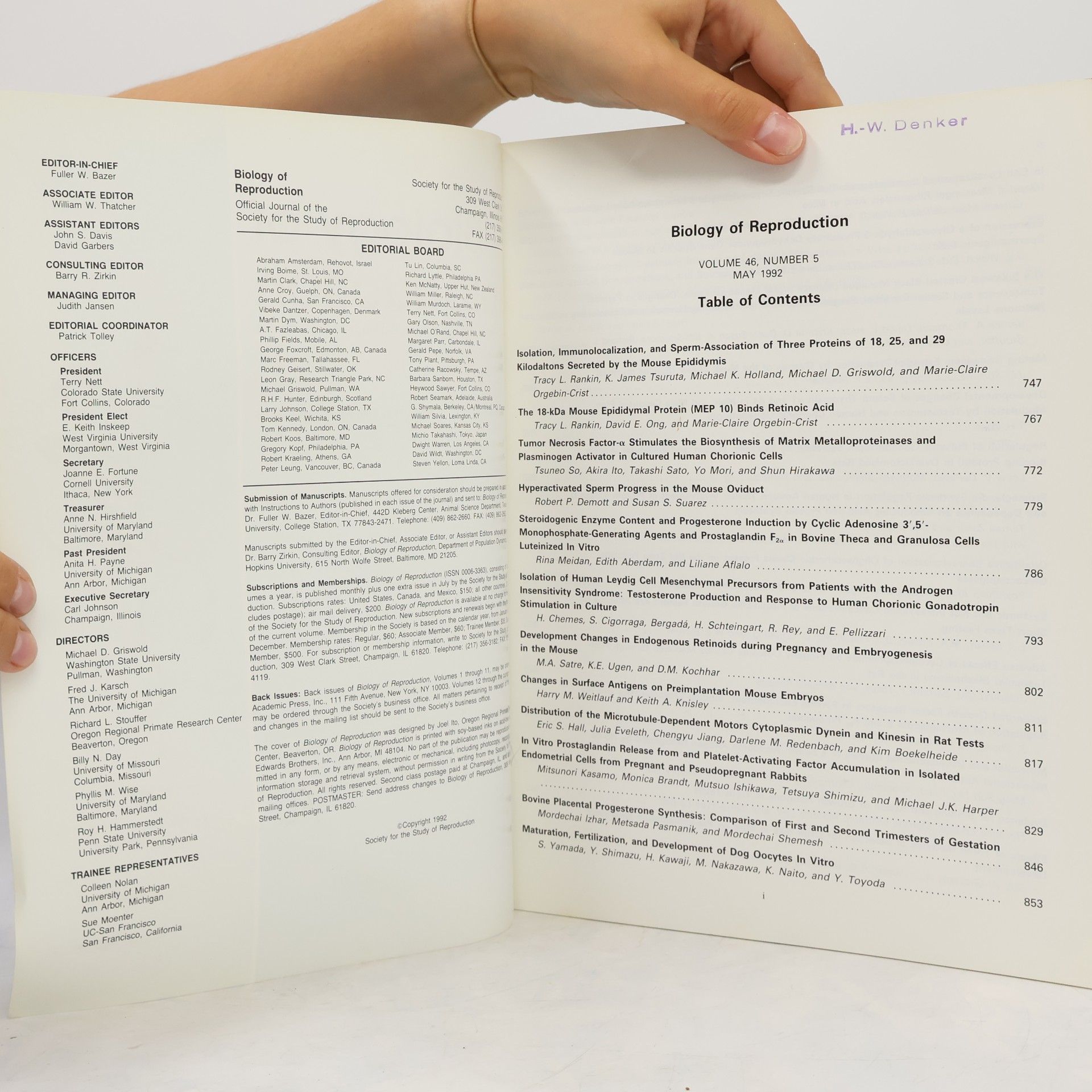 Various authors Biology of Reproduction