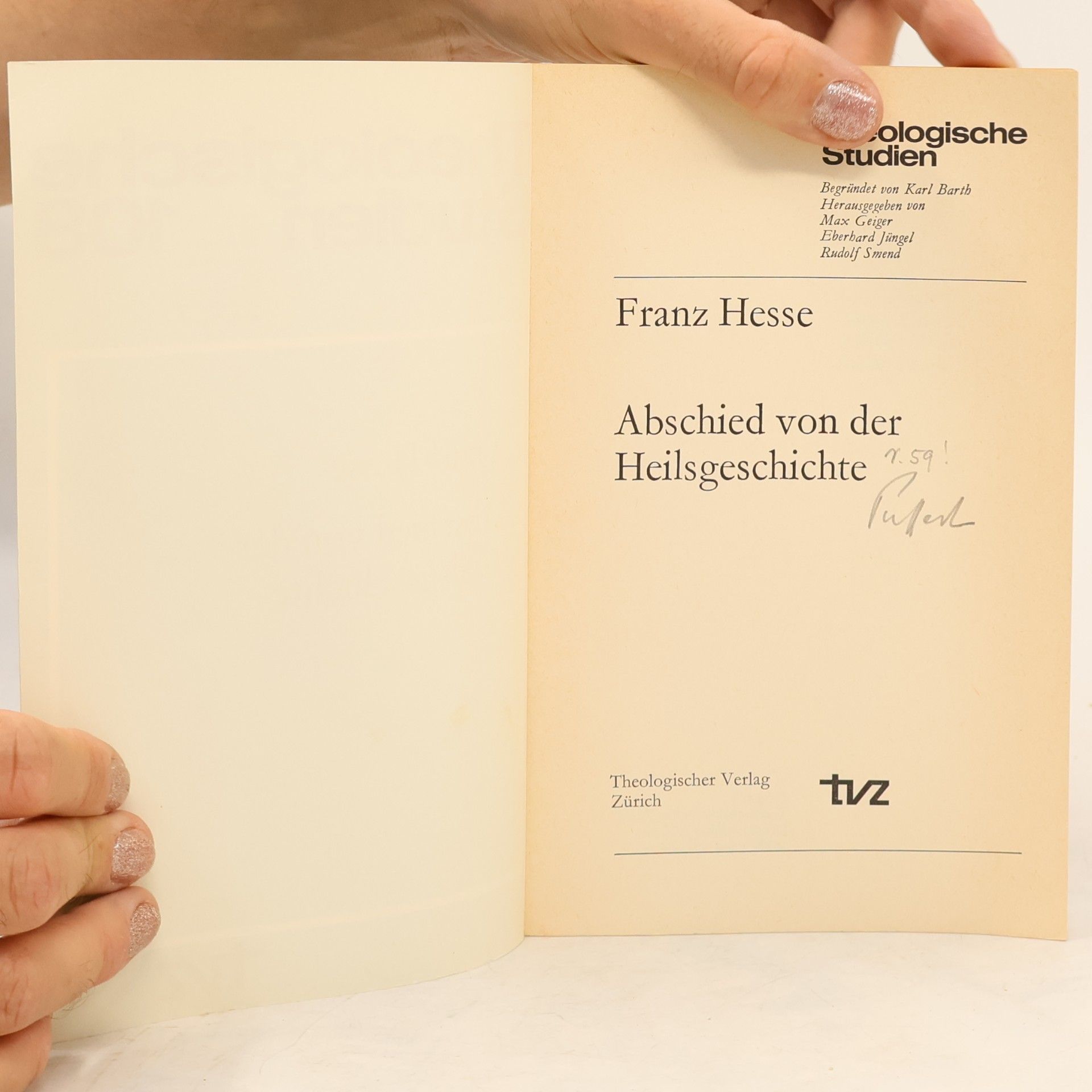 Franz Hessel Theologische Studien - 108: Abschied von der Heilsgeschichte