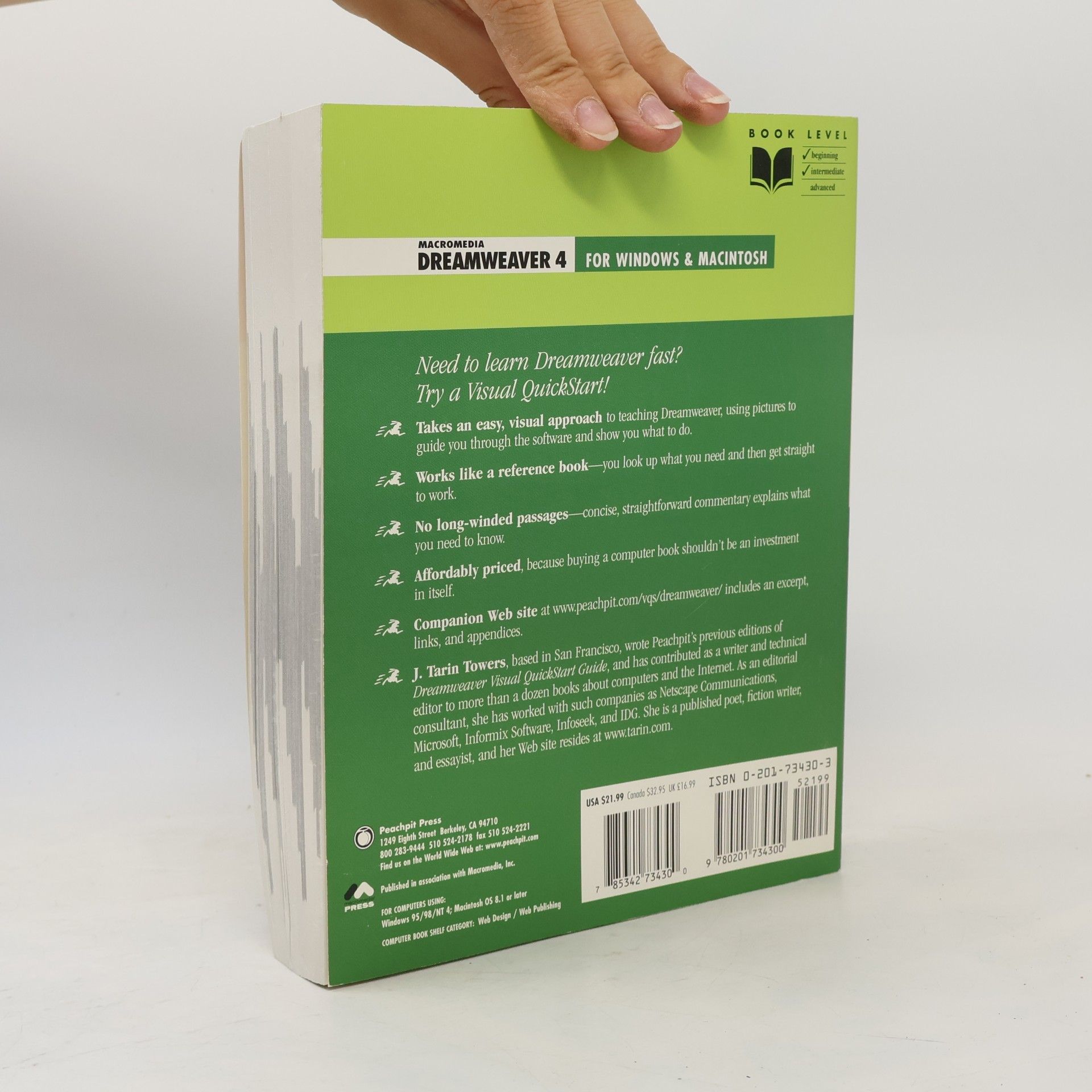 J. Tarin Towers Visual Quickstart Guide: Dreamweaver 4 for Windows & Macintosh