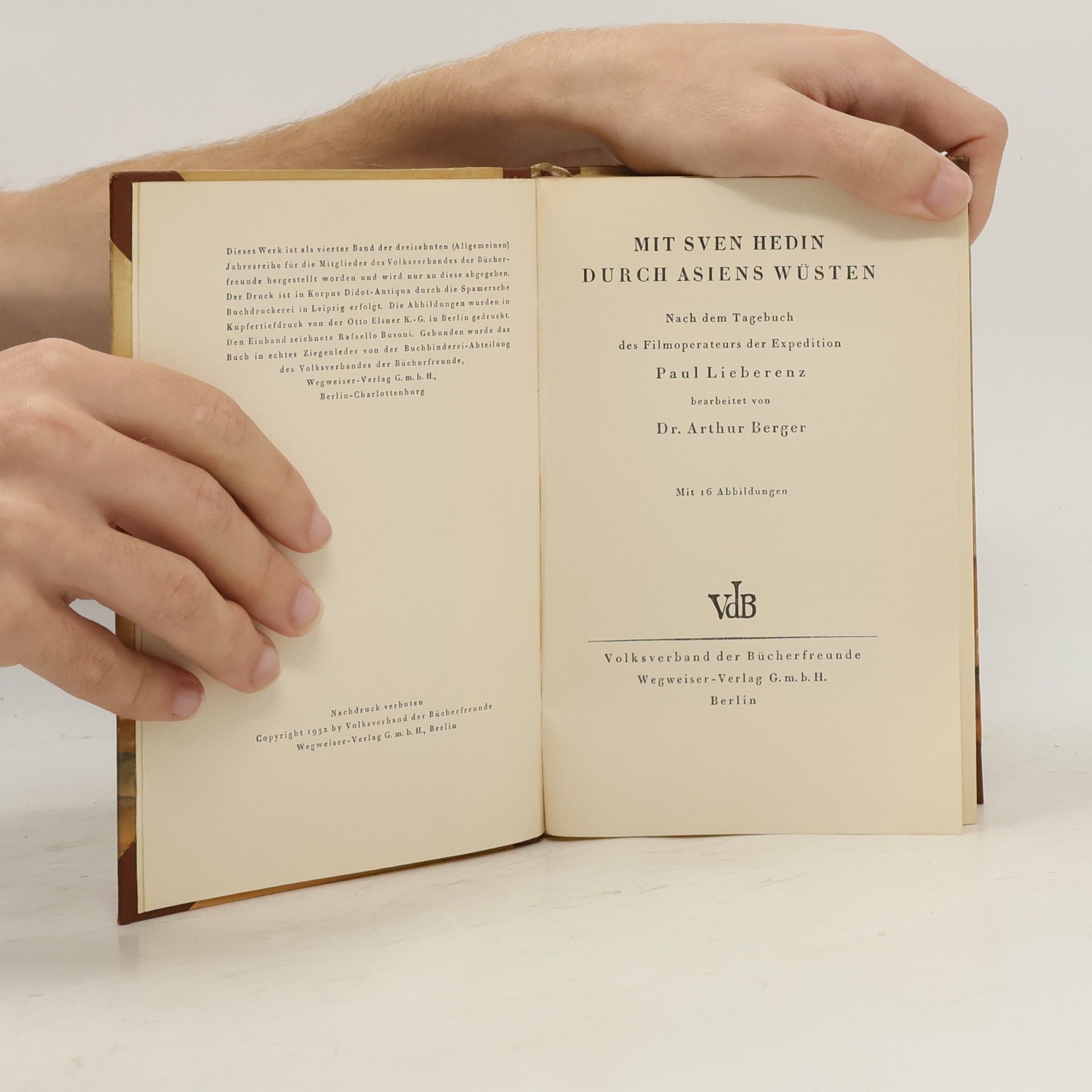 Paul Lieberenz Mit Sven Hedin durch Asiens Wüsten