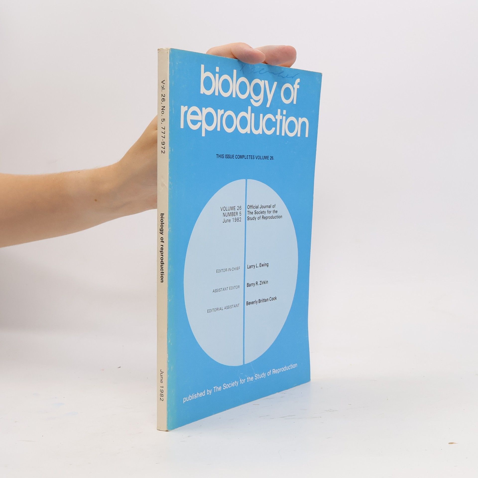 Autores varios Biology of Reproduction 6/1982. Volume 26. Number 5