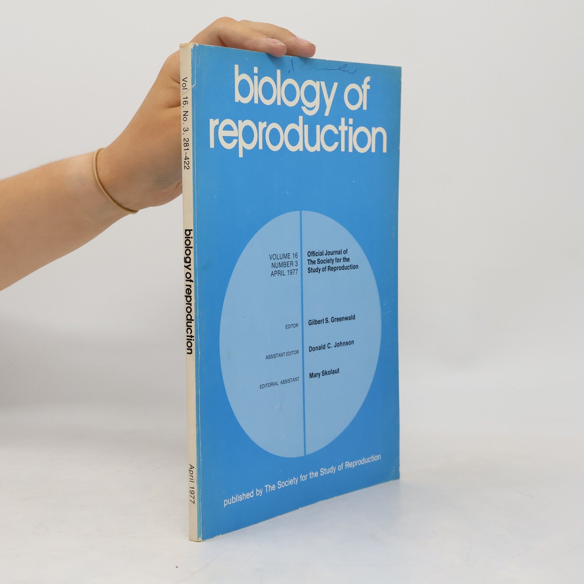 Autores varios Biology of Reproduction. Volume 16. Number 3