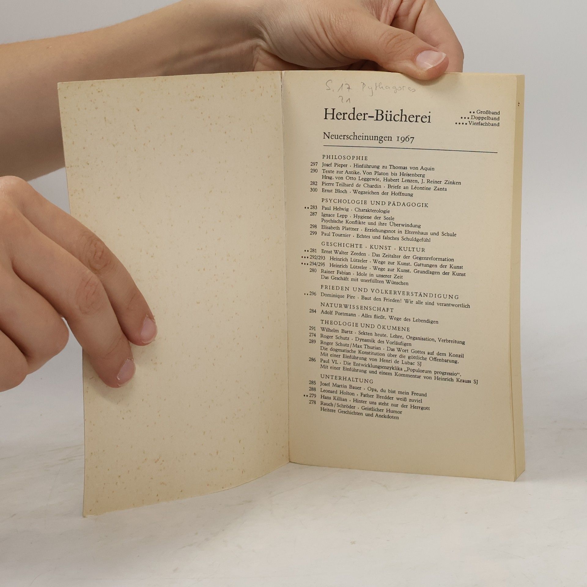 Johannes Hirschberger Kleine Philosophie Geschichte