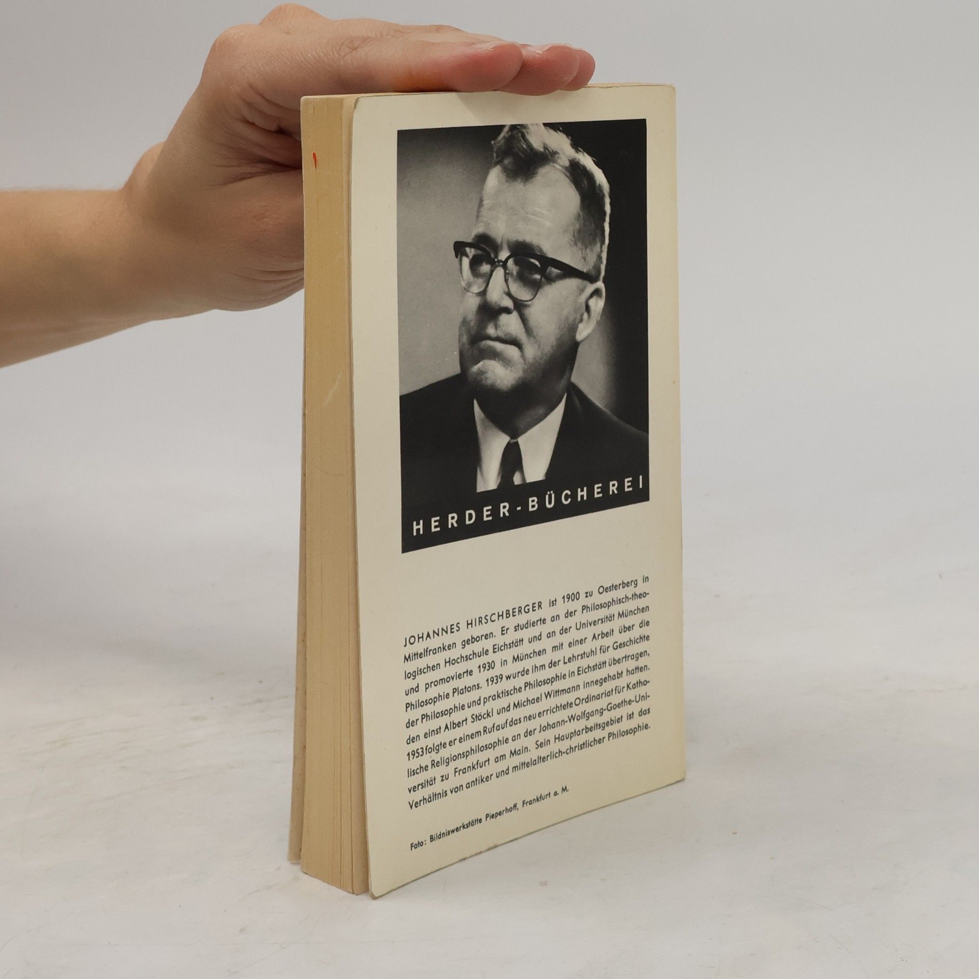 Johannes Hirschberger Kleine Philosophie Geschichte