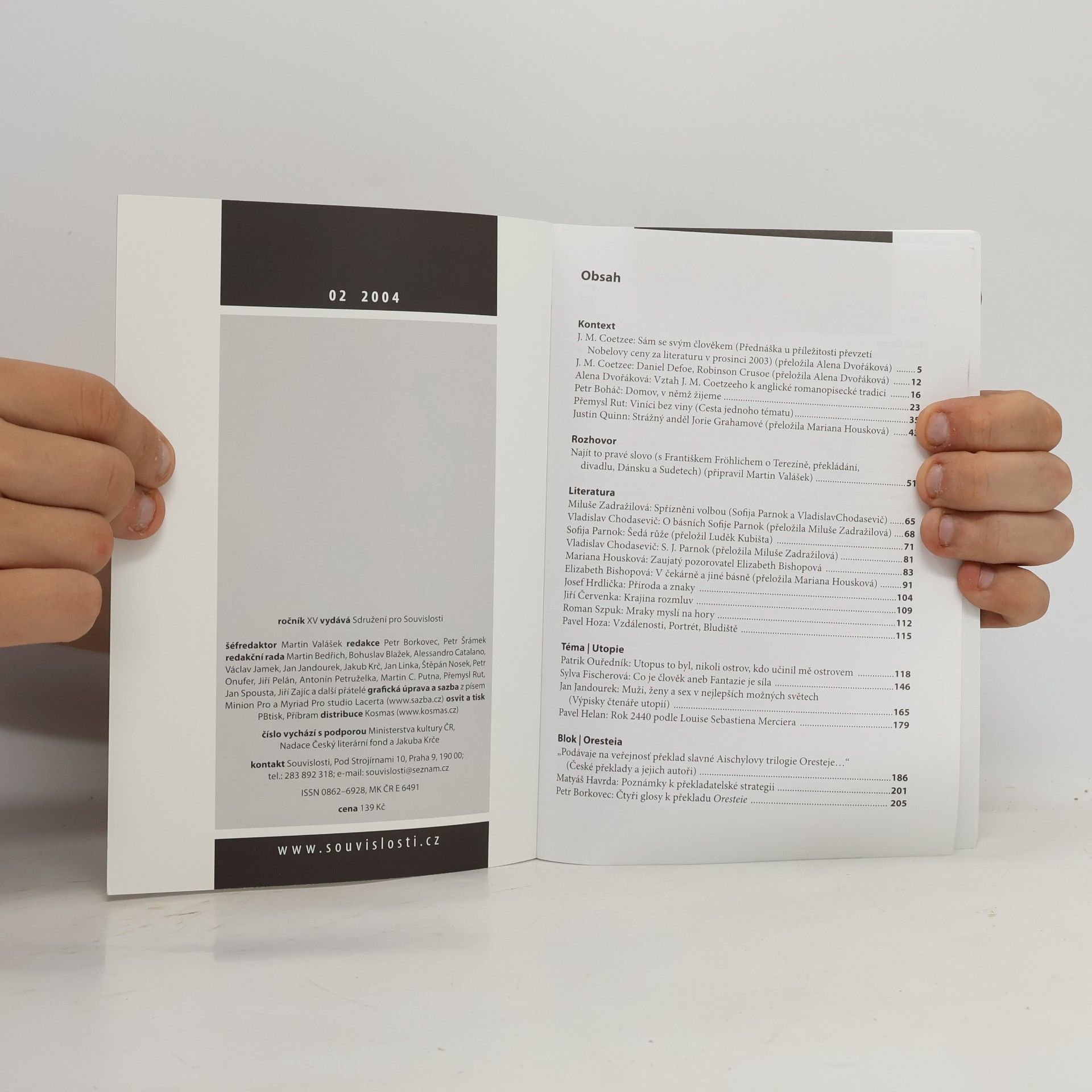Kolektiv autorů Revue pro literaturu a kulturu 2/2004. Souvislosti
