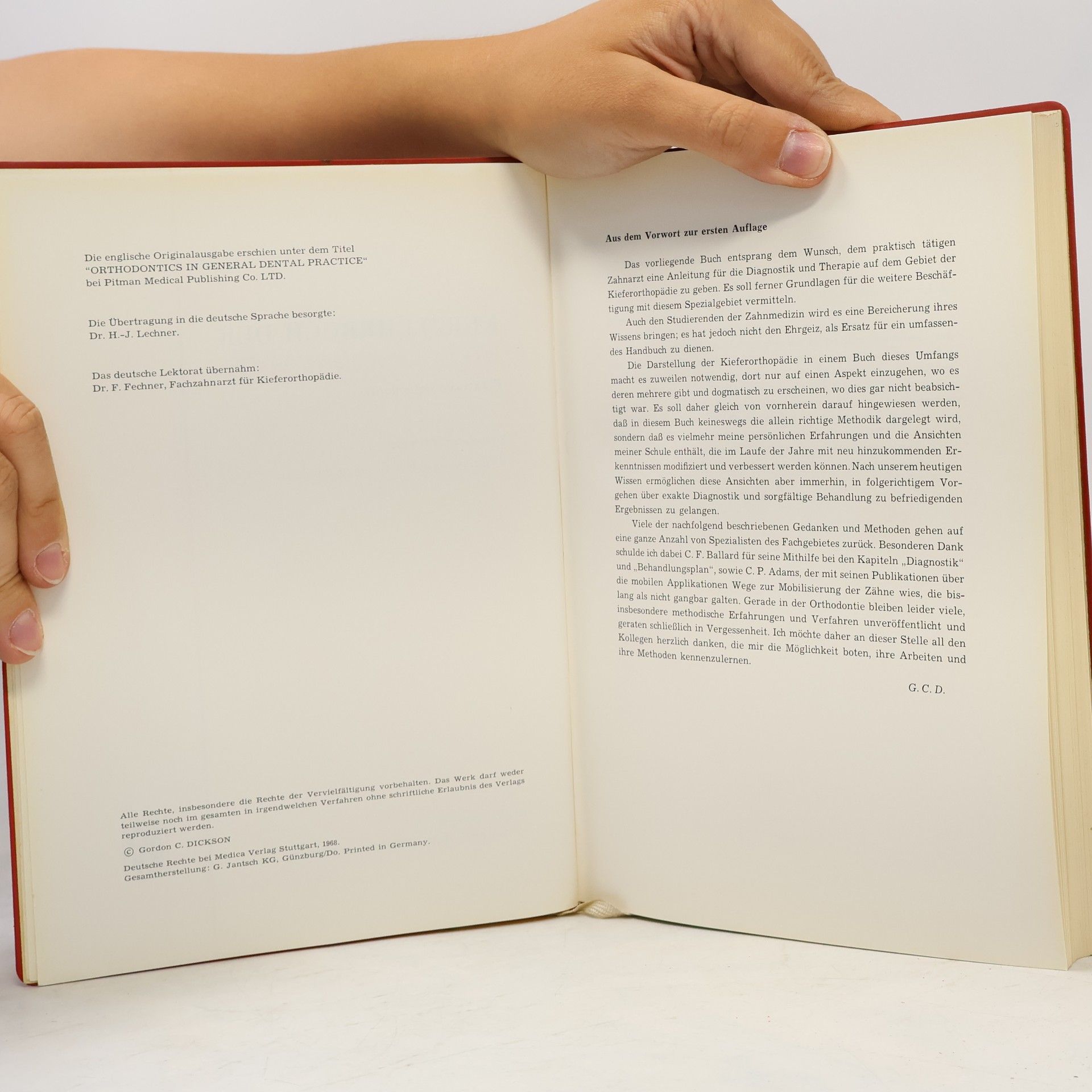 Gordon C. Dickson Kurzlehrbuch der Kieferorthopädie