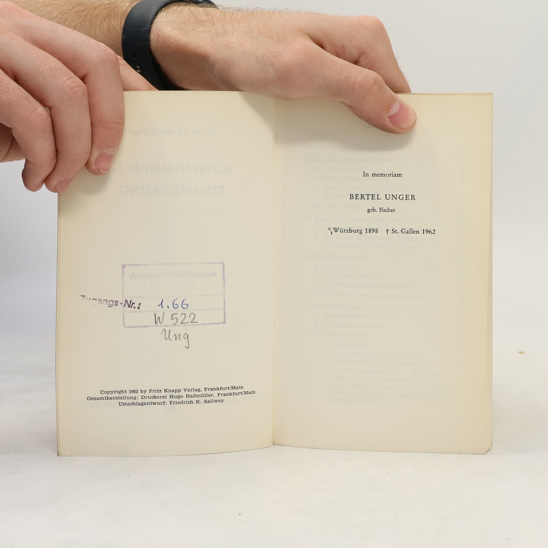 Fritz E. Unger Außenhandelsfinanzierung
